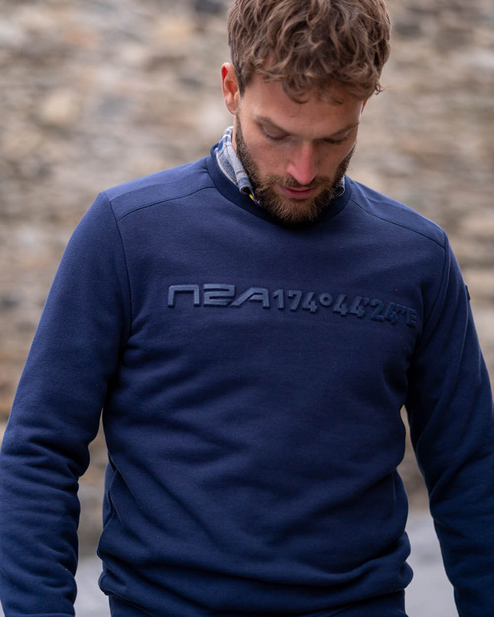Pull à col rond Oruawharo - Ink Navy