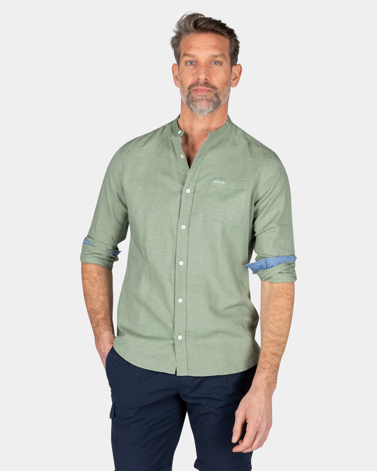 Chemise unie sans col - Mellow Army