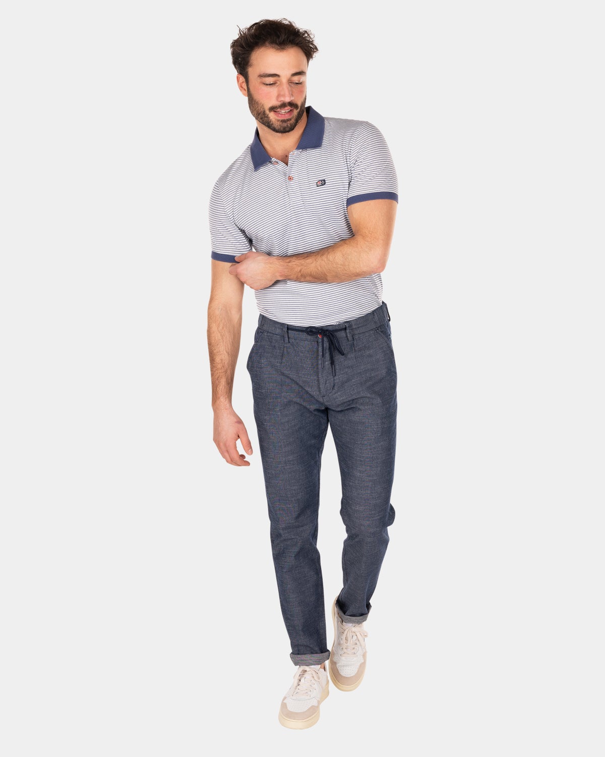 Stretch-Polo mit kurzen Ärmeln - Dusk Navy