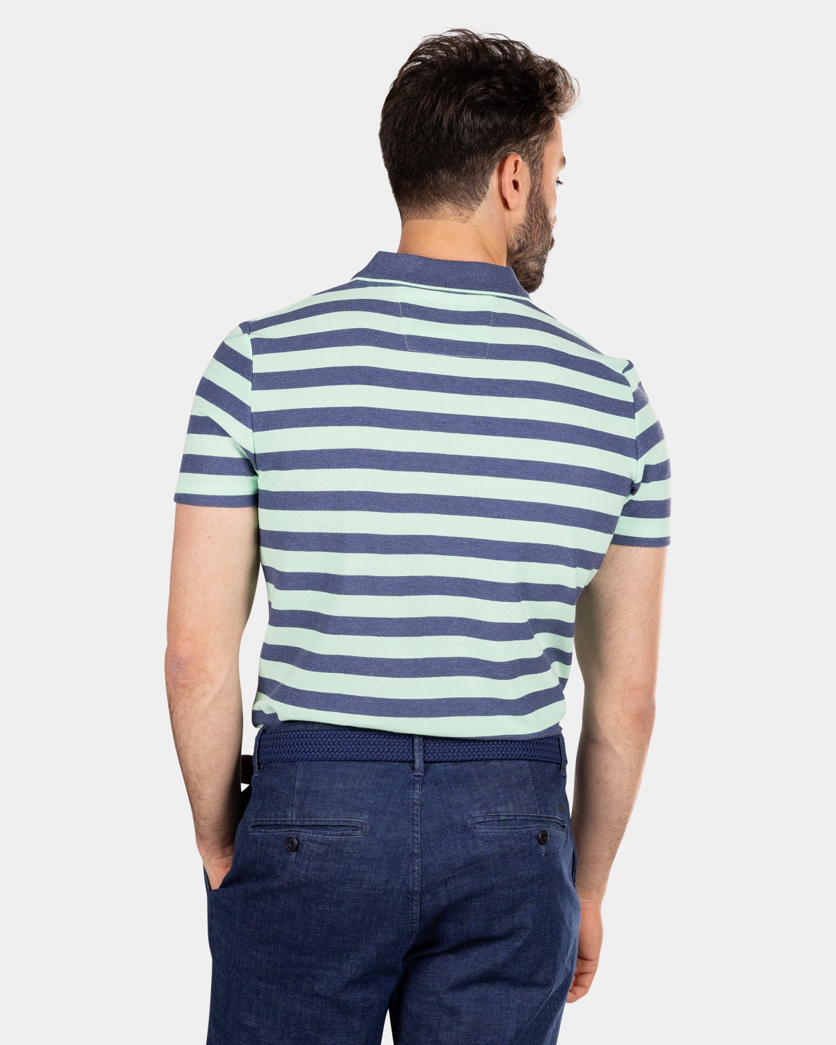 Gestreepte polo  - Dusk Navy