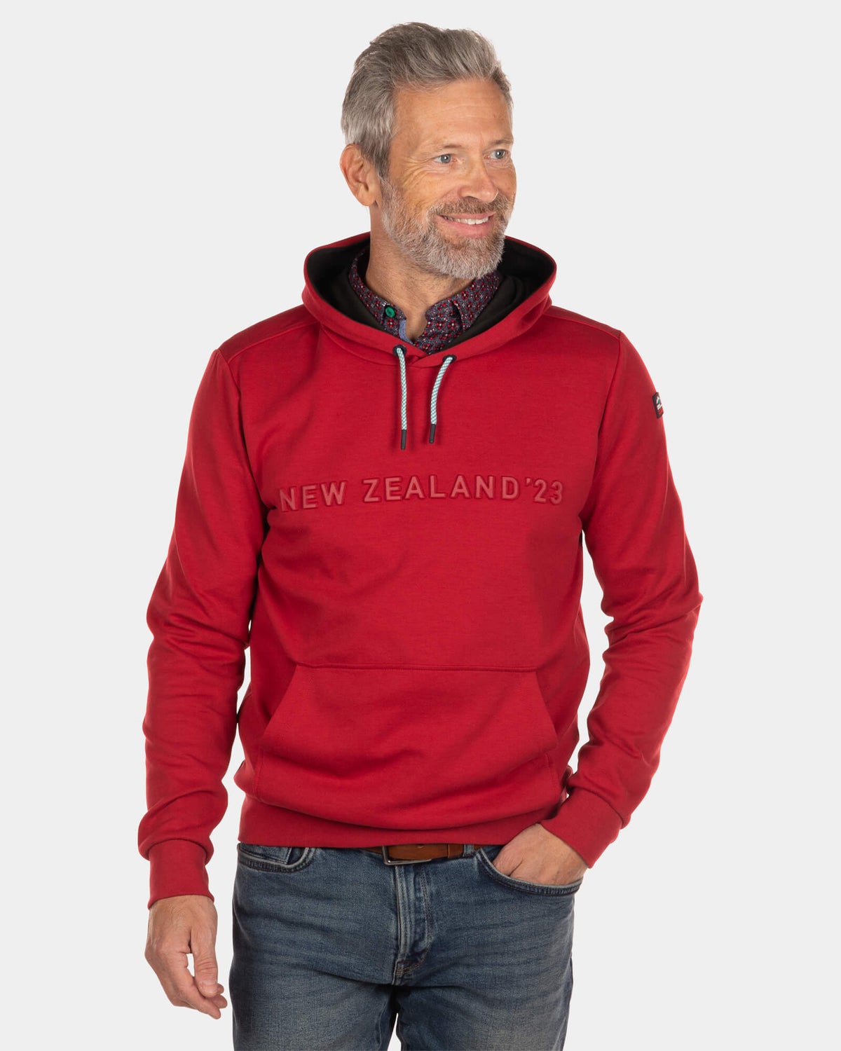 Solid coloured hoodie Oruru - Cardinal Red