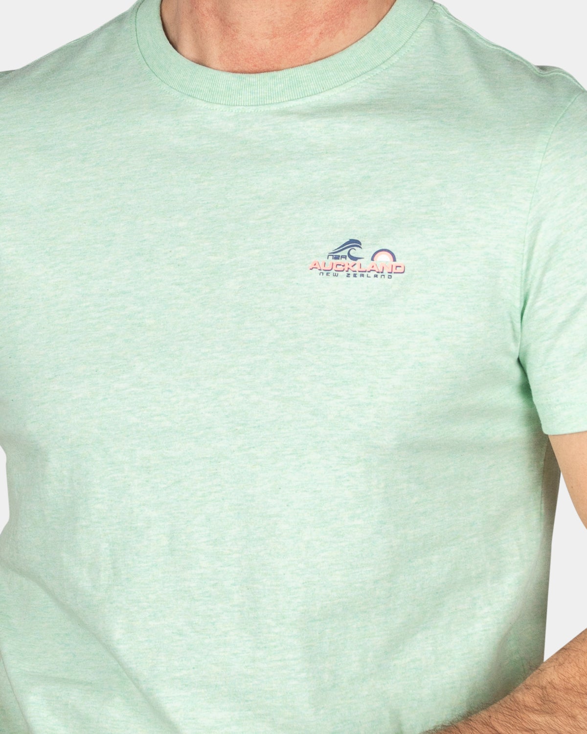 Effen t-shirt van katoen - Teal Green