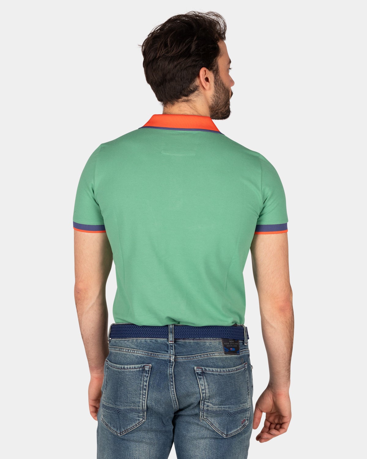 Sportliches Uni-Polo - Amazon Green