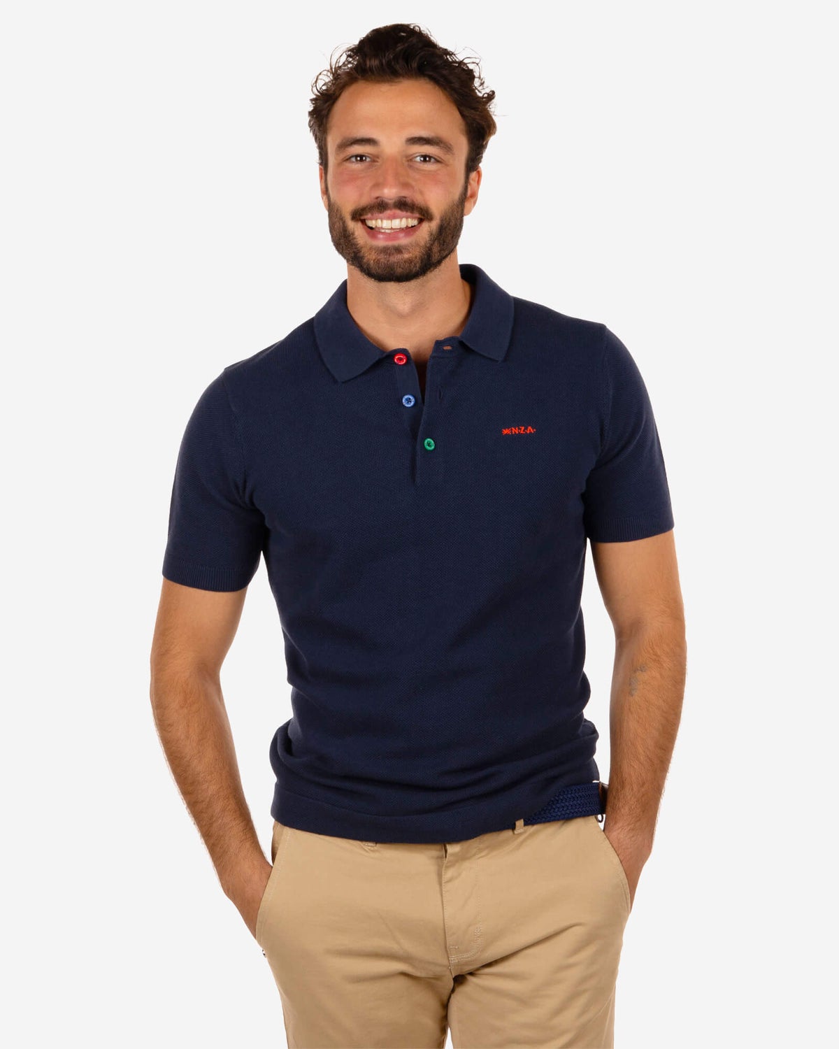 Poloshirt met korte mouw Oratia - Reef Navy