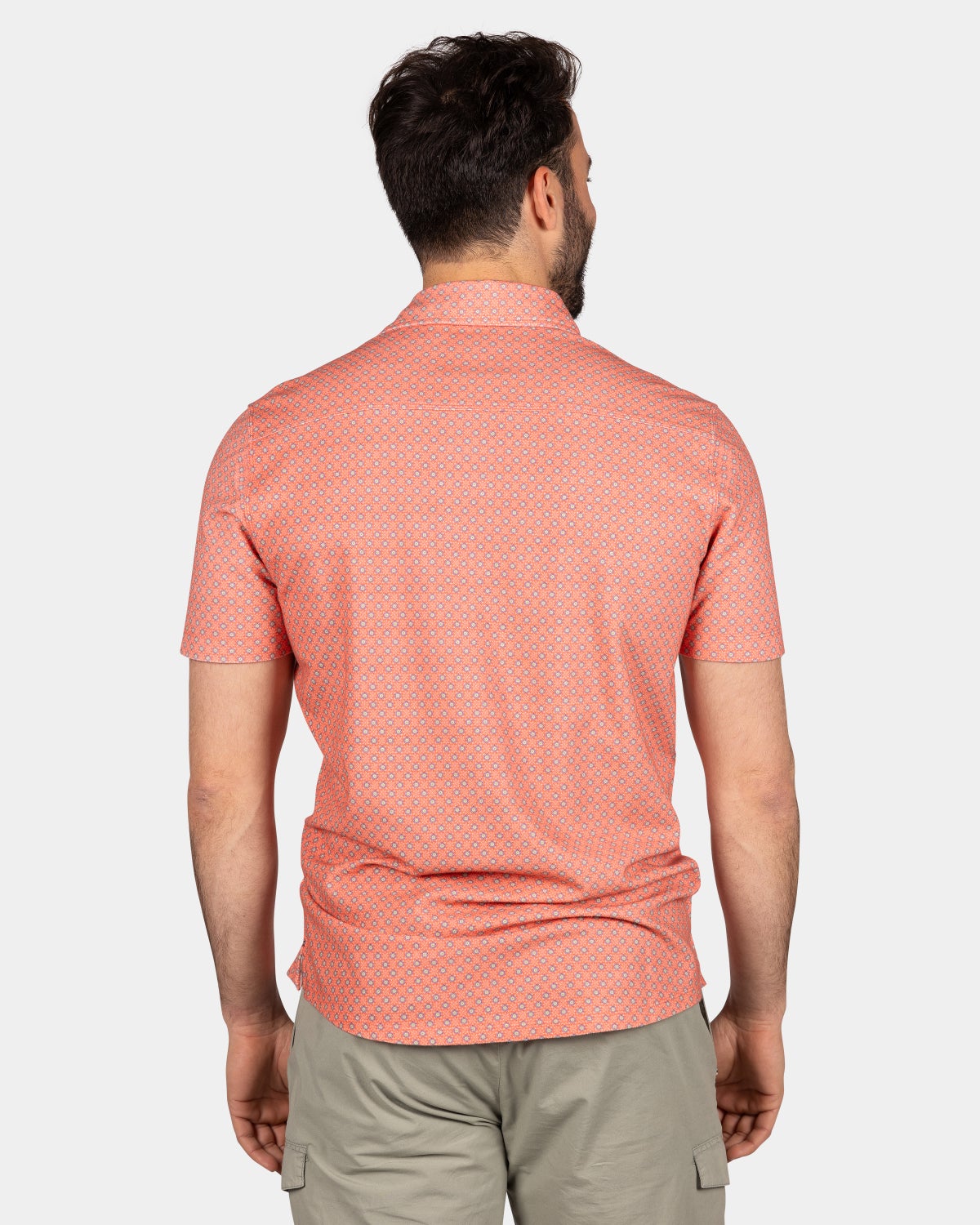 Chemise ﾈ manches courtes avec petit imprimﾎ - Fresh Orange