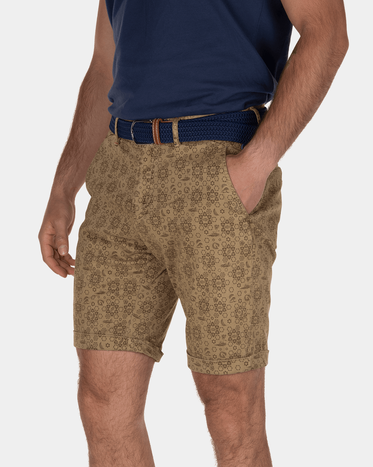 Korte broek met print Plimmerton - Tobacco Brown