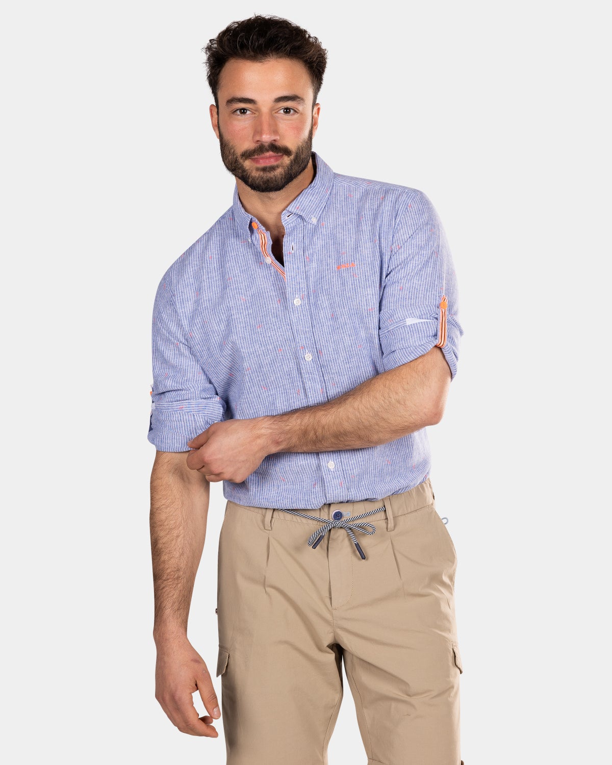 Camisa celeste con raya - Light Blue