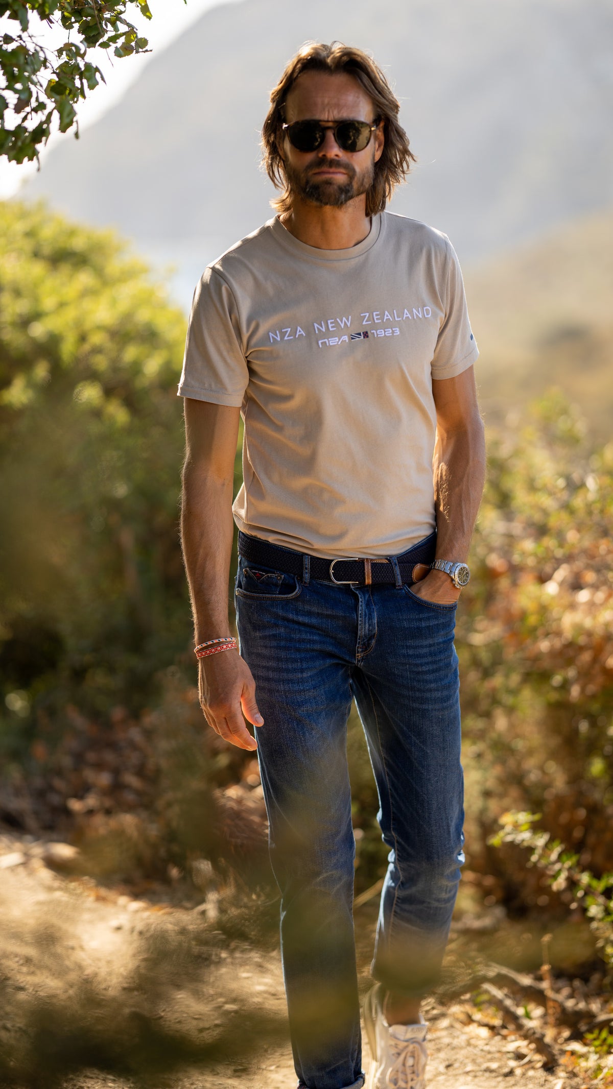 Cotton t-shirt with logo - Shimmering Sand