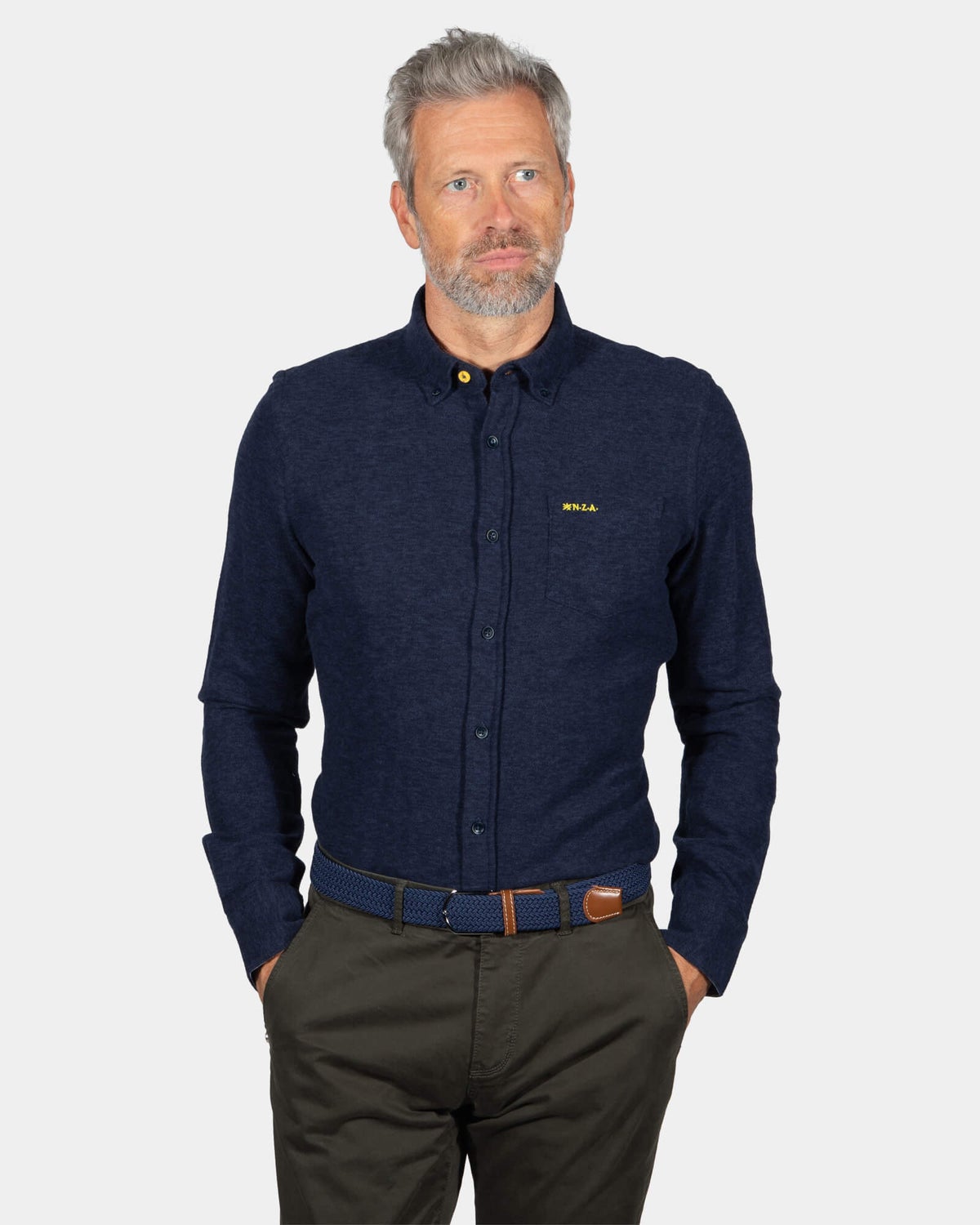 Indigo katoenen overhemd Oterei - Ink Navy