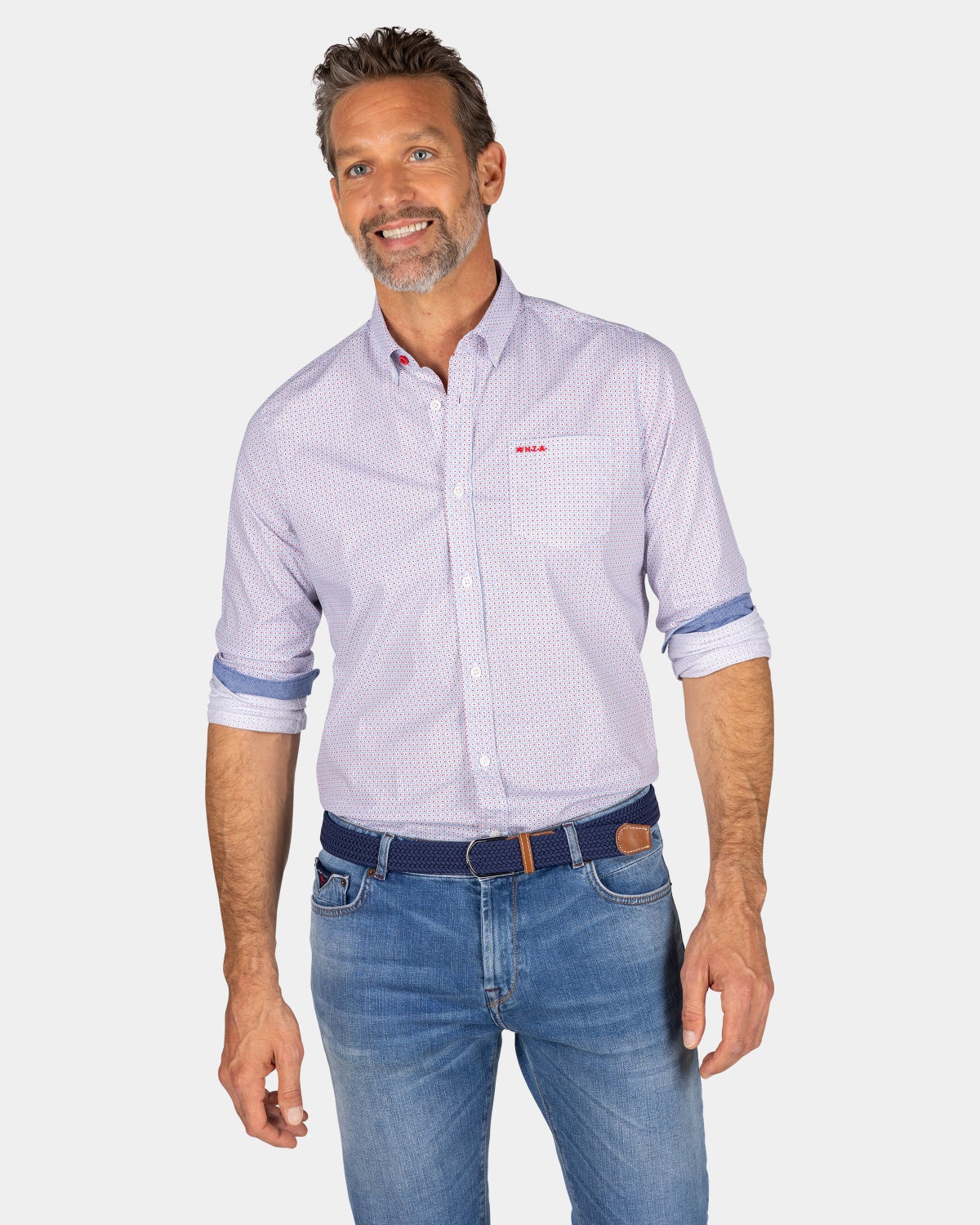 Camisa de algodón gris claro - Ecru