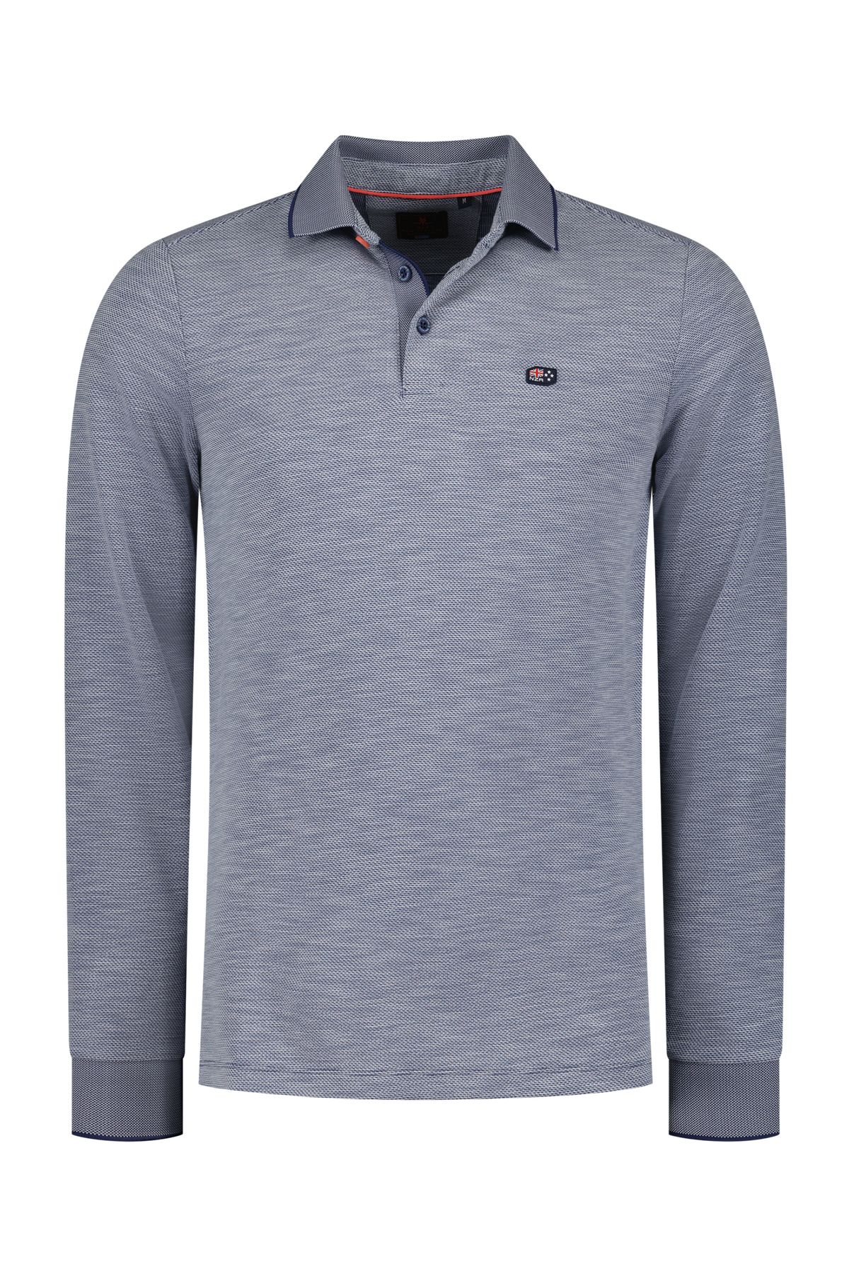 Polo liso de manga larga - Dusk Navy