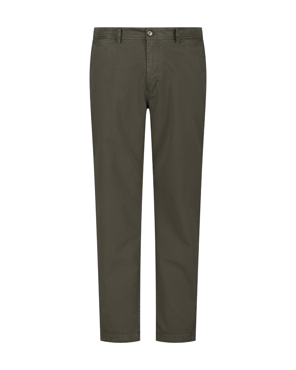 Baumwoll dunkelgrüne Chino - Gravel Green