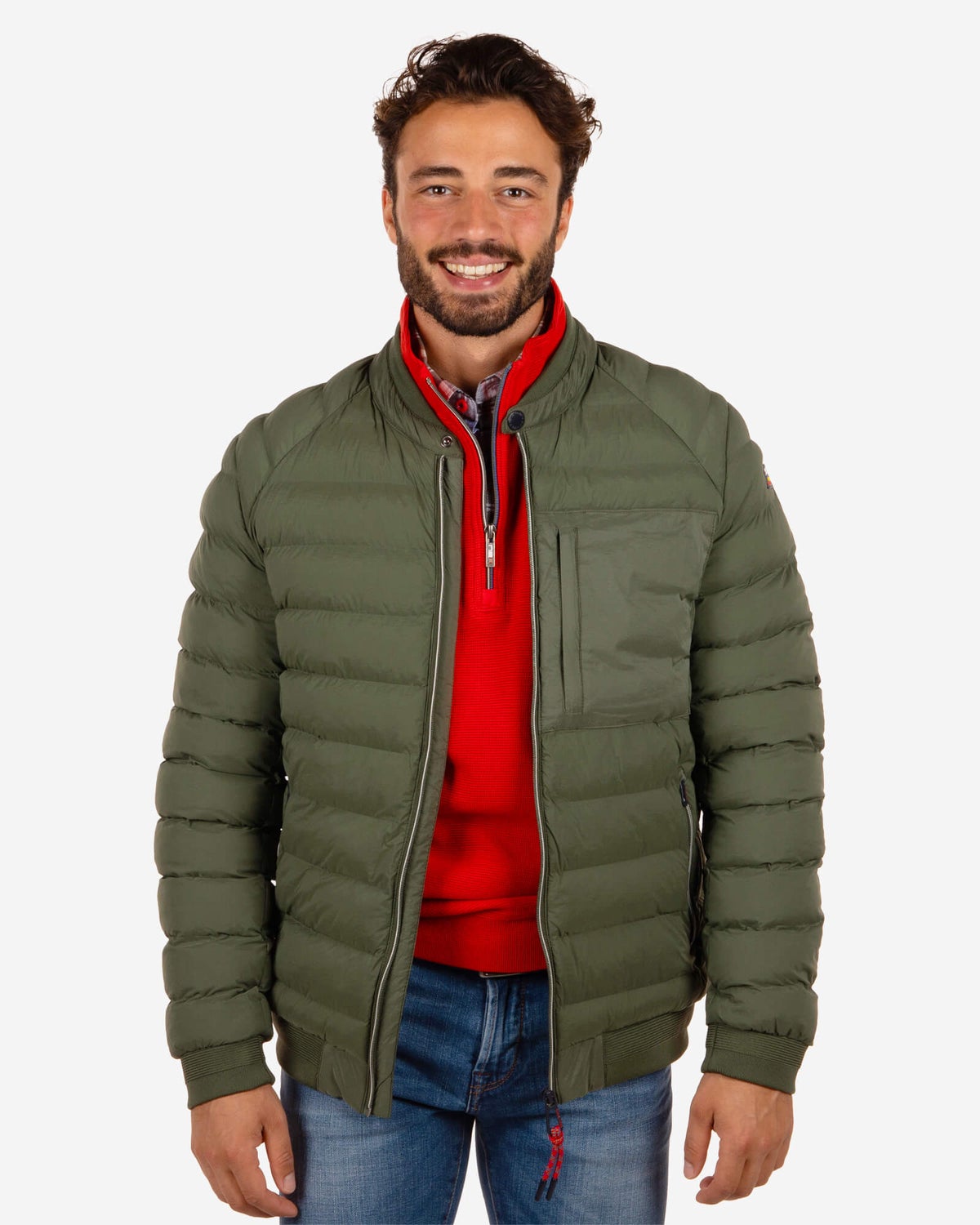 Wattierte Bomberjacke Woodhen Pond - Rock Green