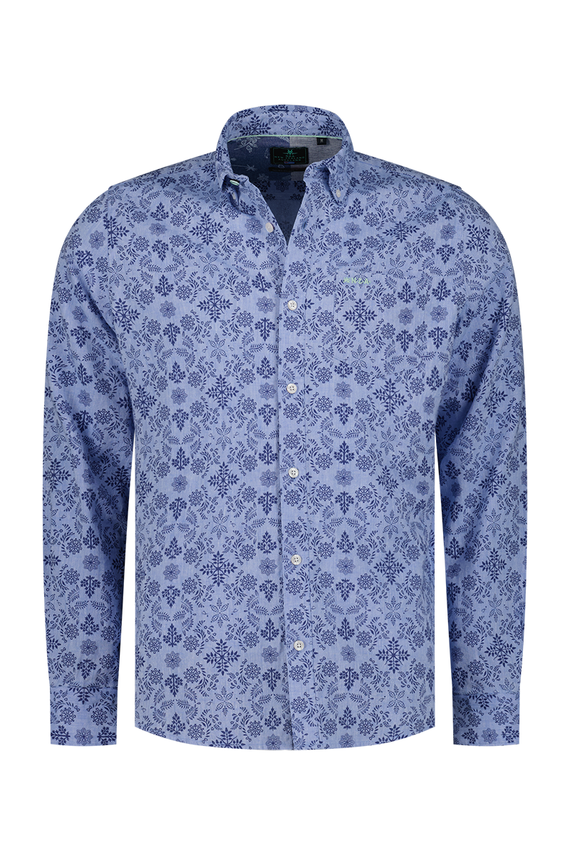 Camisa azul oscuro con estampado - Dusk Navy