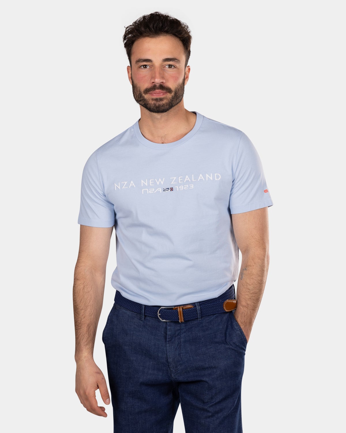 Katoenen t-shirt met logo - Rhythm Blue