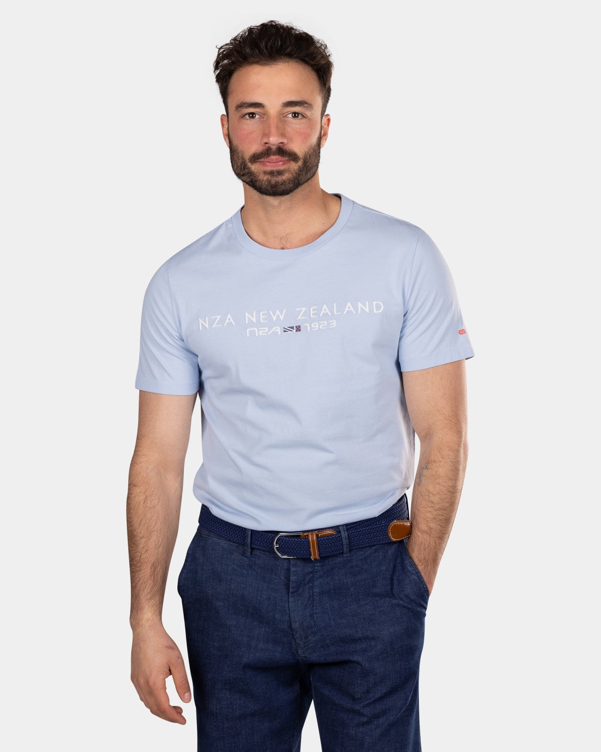 Baumwoll-T-Shirt mit Logo - Rhythm Blue