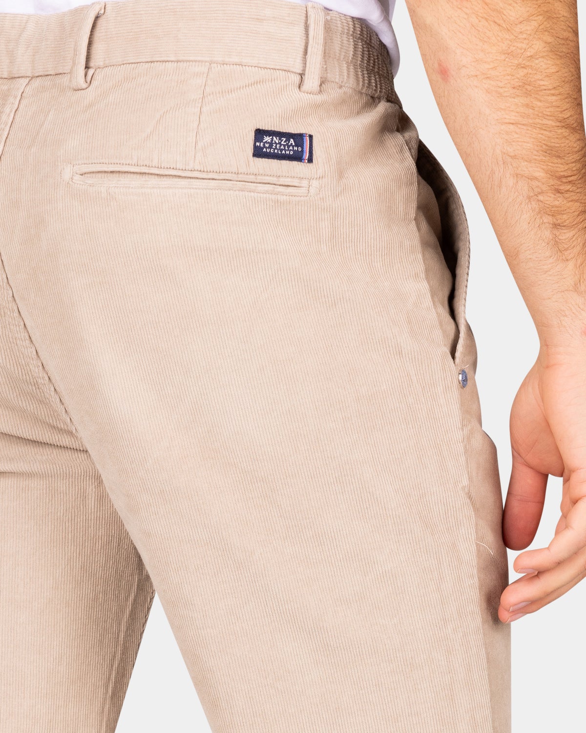 Corduroy ecru chino - Chestnut