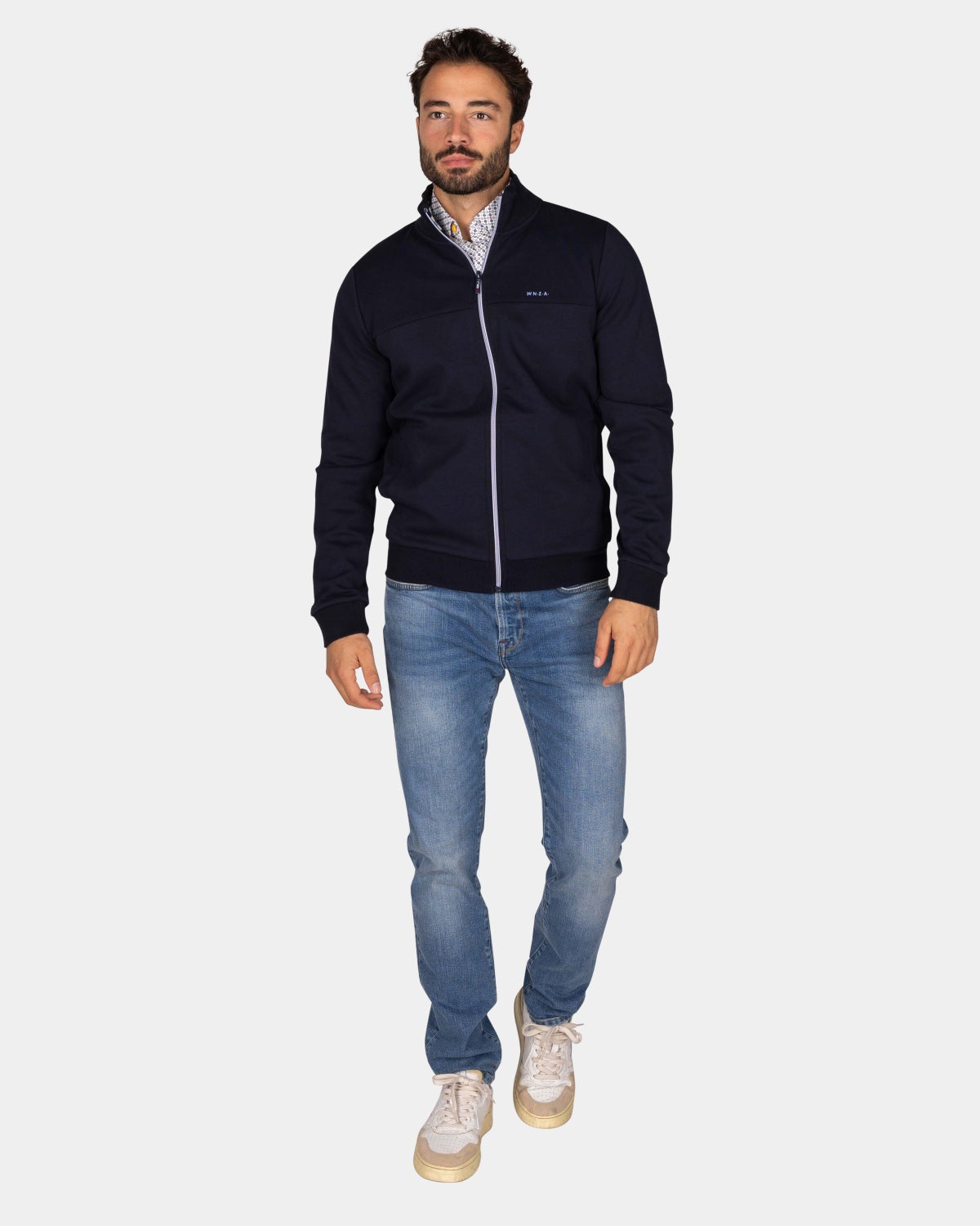 Veste en sweat en coton bleu foncé - Winter Navy