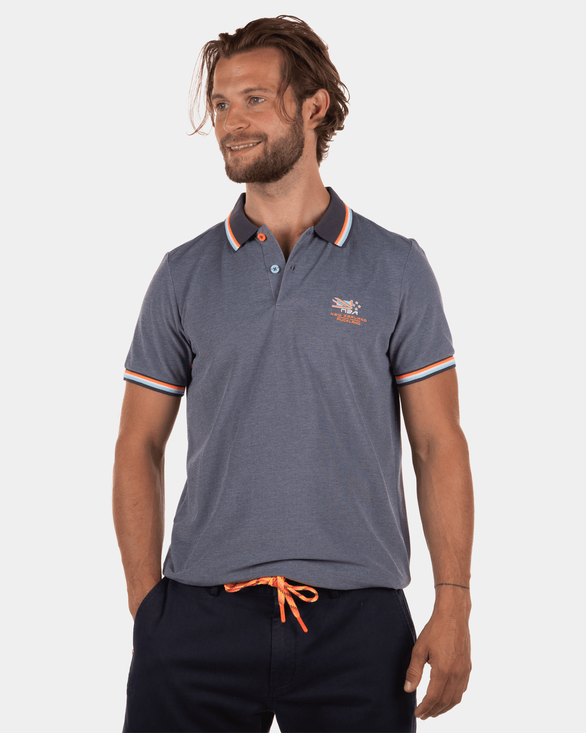 Polo stretch Foxton Beach - Dutch Navy