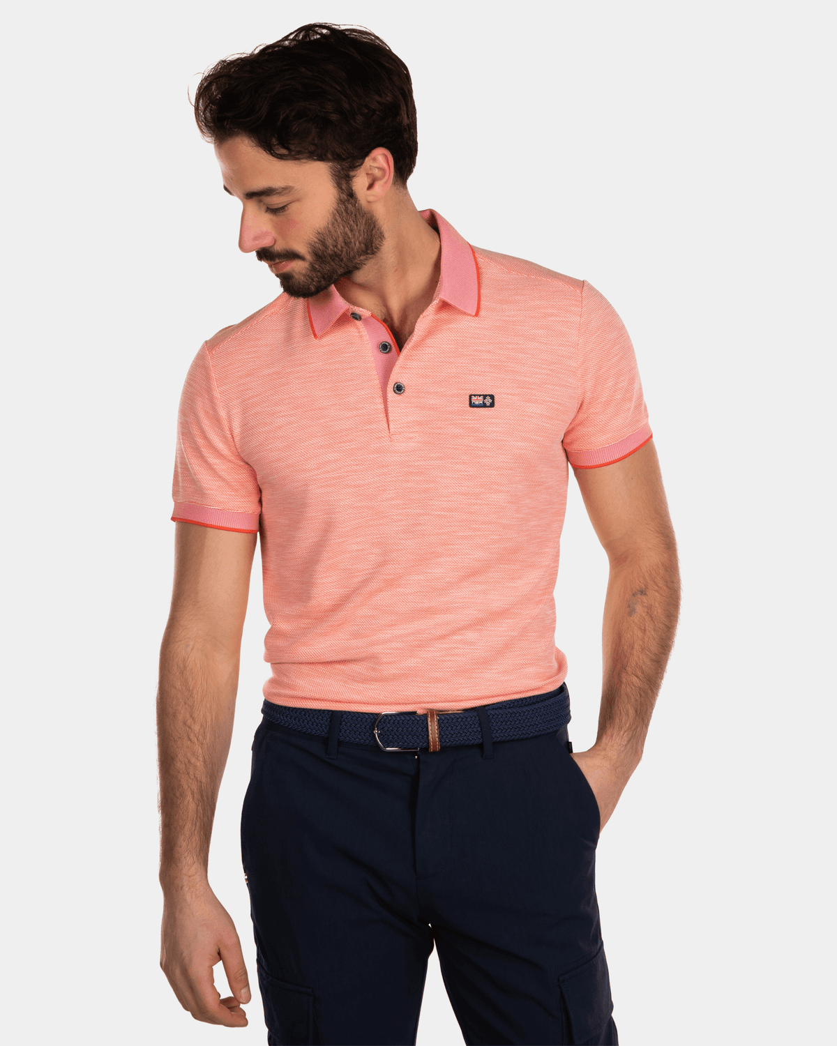 Schlichtes Poloshirt - Burned Orange