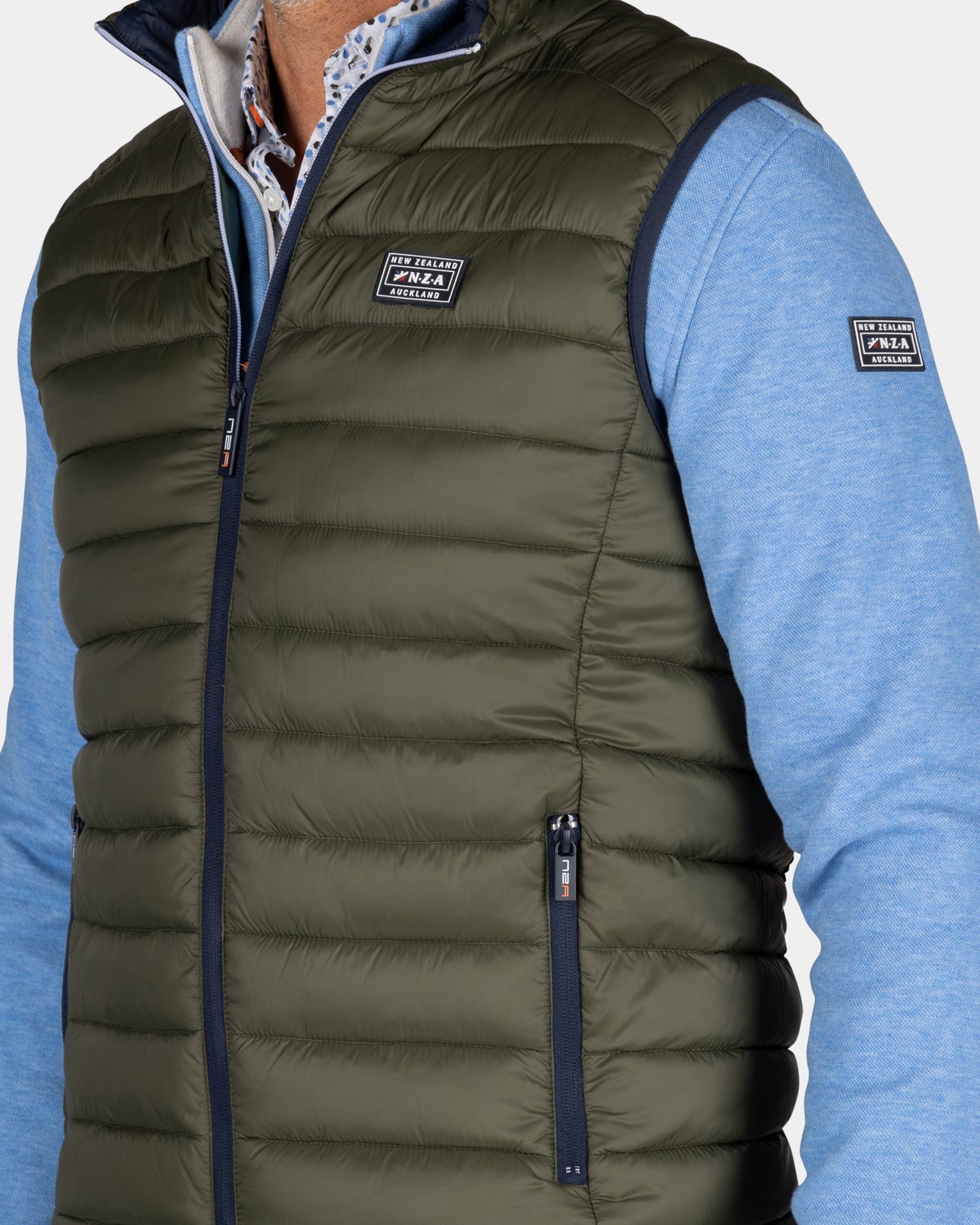 Dunkelgrüner wattierter Bodywarmer - Quartz Green