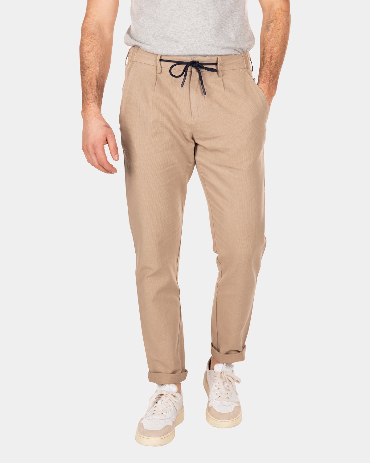 Pantalon chino en lin et coton - Shimmering Sand