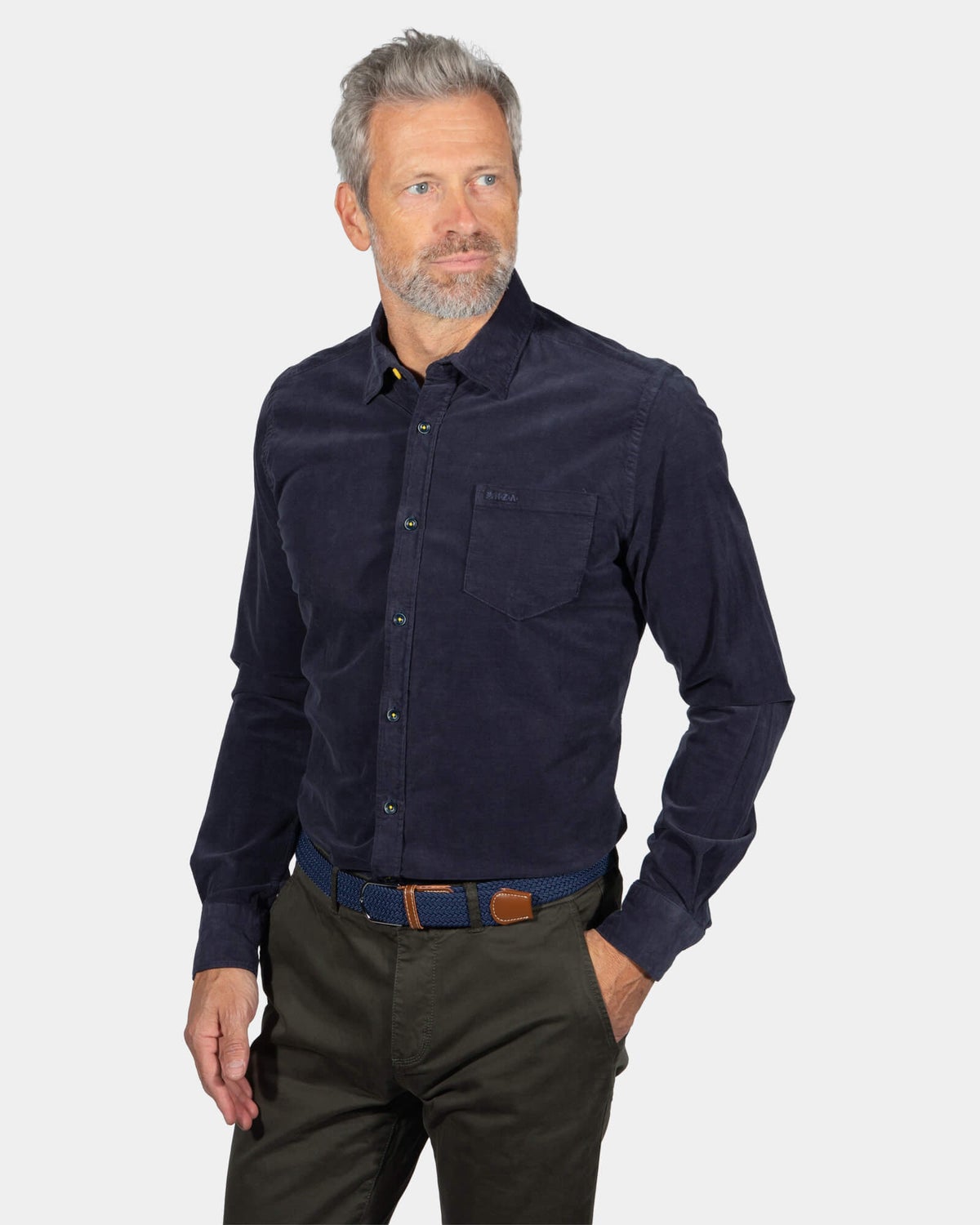 Camisa de pana Opouawe - Ink Navy