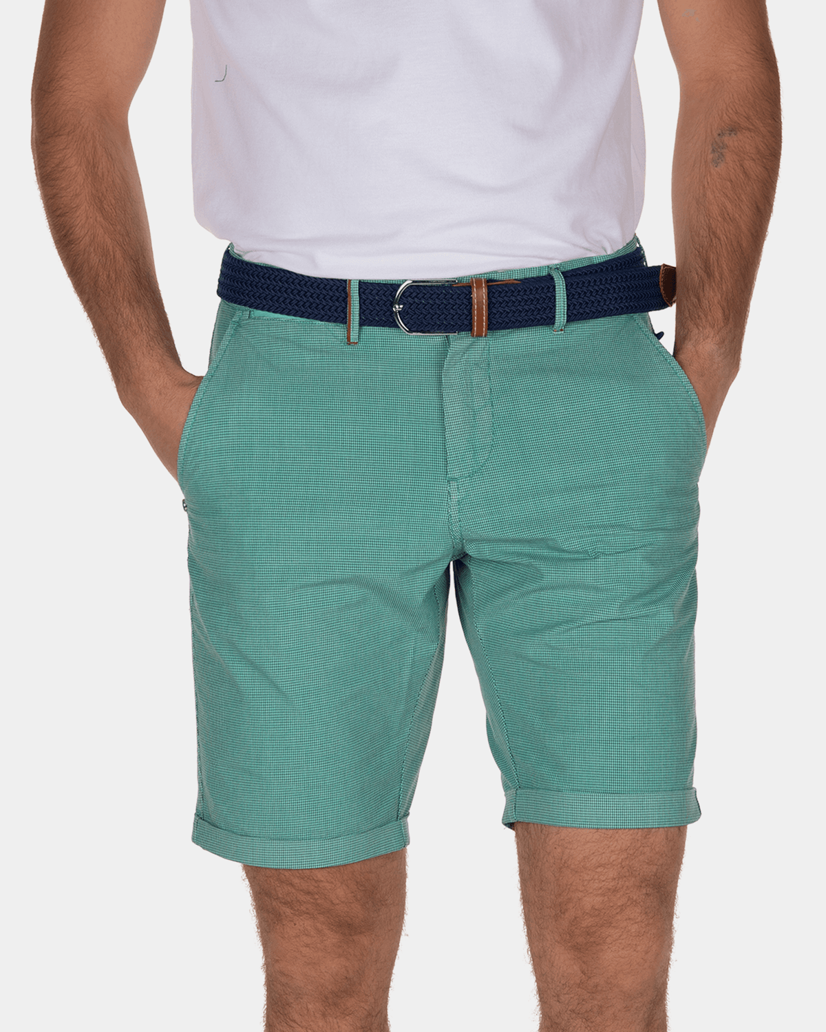 Katoenen chino korte broek Hamilton - Aquamarine