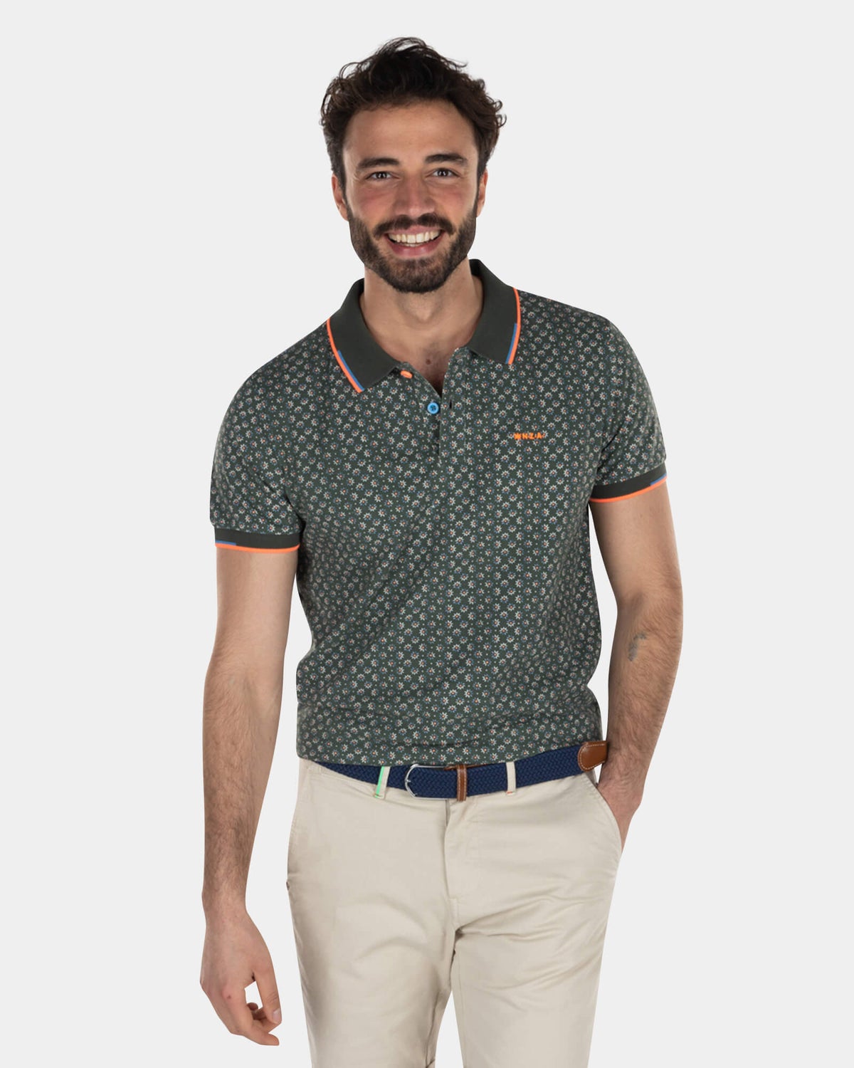 Katoenen polo met stippen - High Summer Army