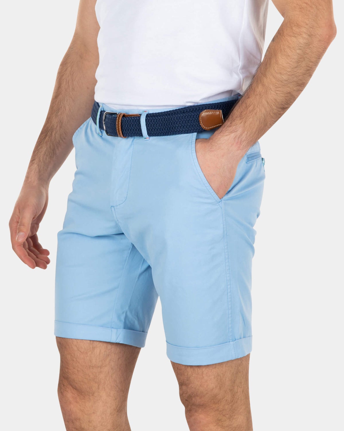 Short chino en coton stretch - Bright Sky