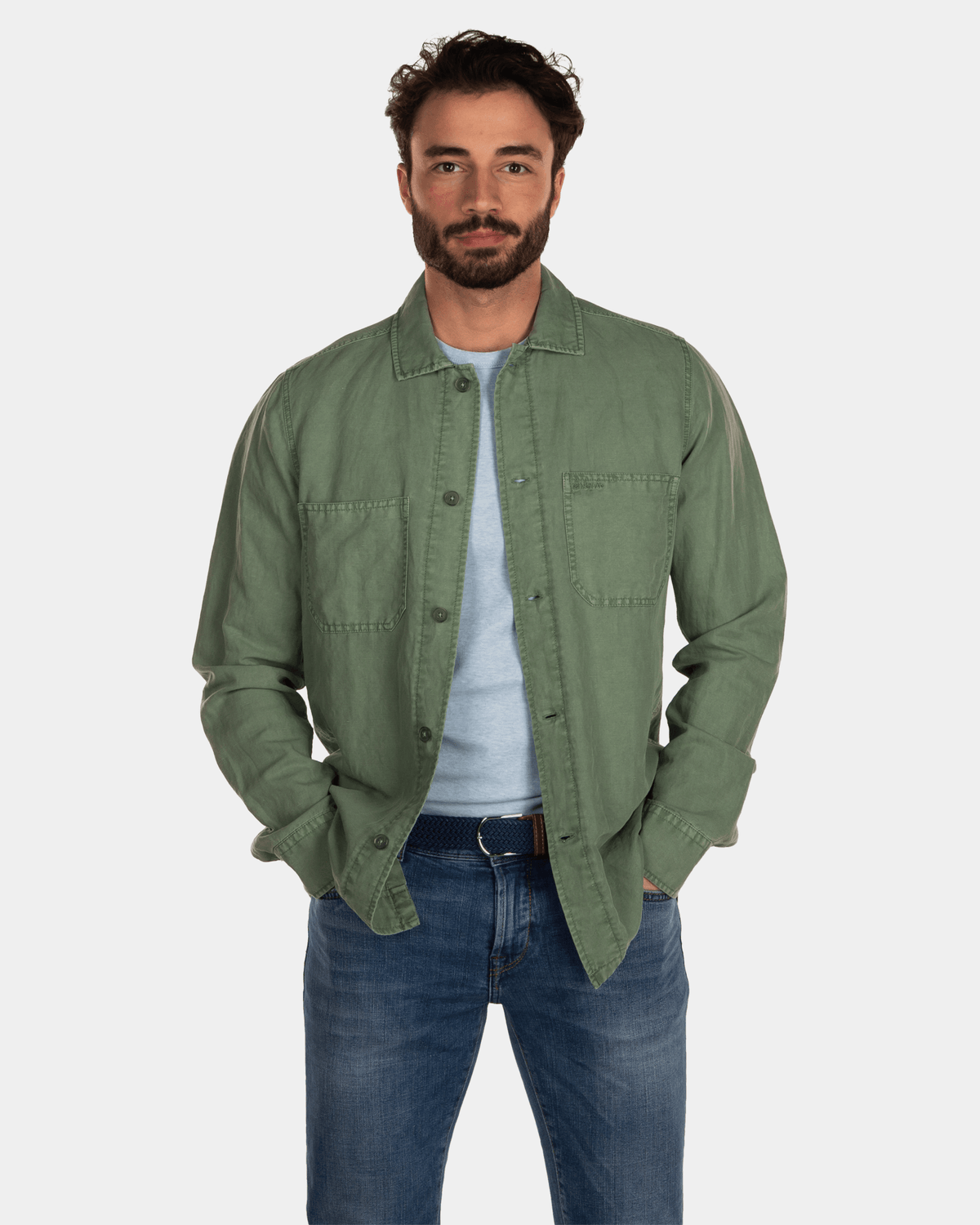 Katoenen linnen overshirt - Active Army