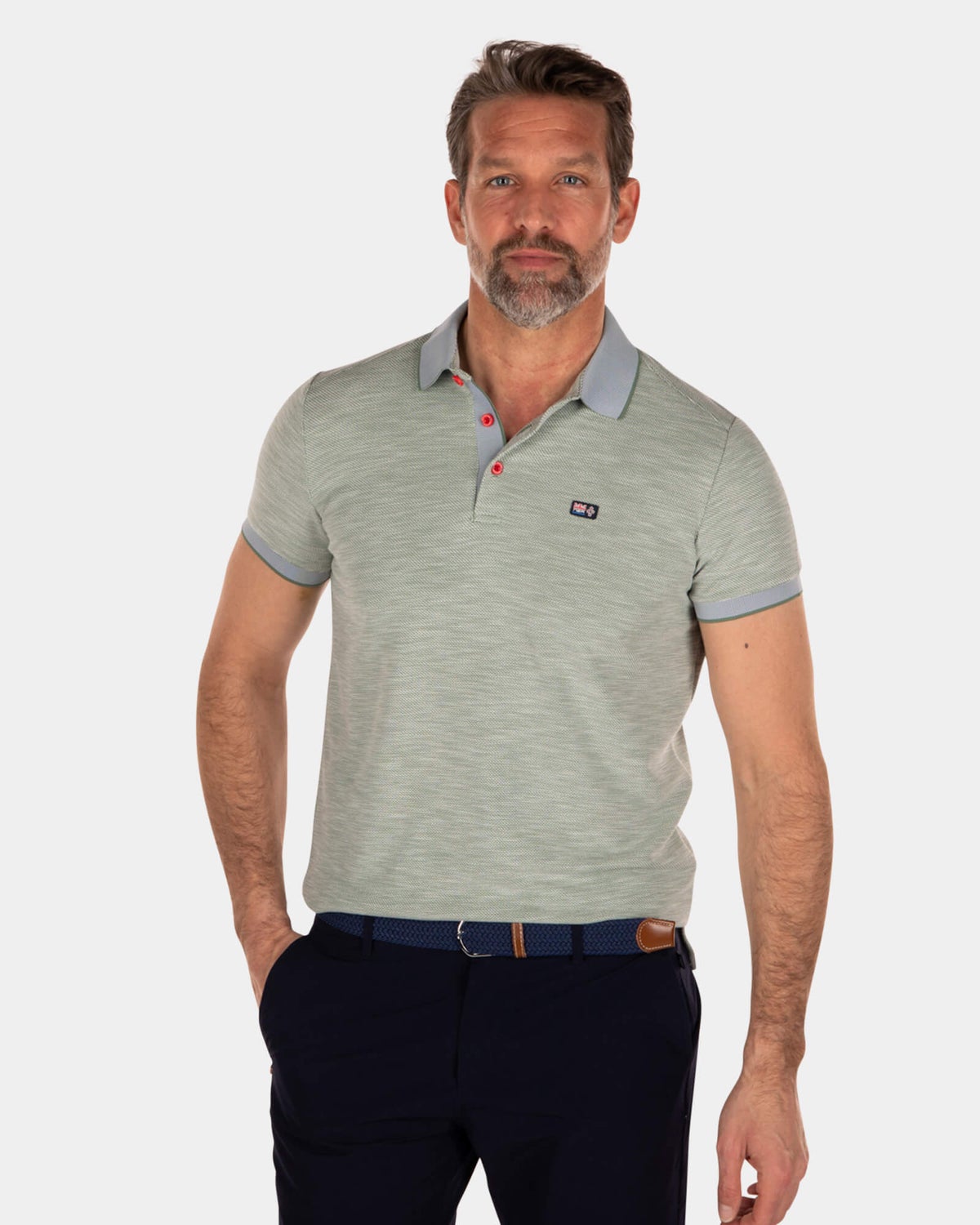 Einfarbiges Poloshirt aus Modal-Polyester - Active Army