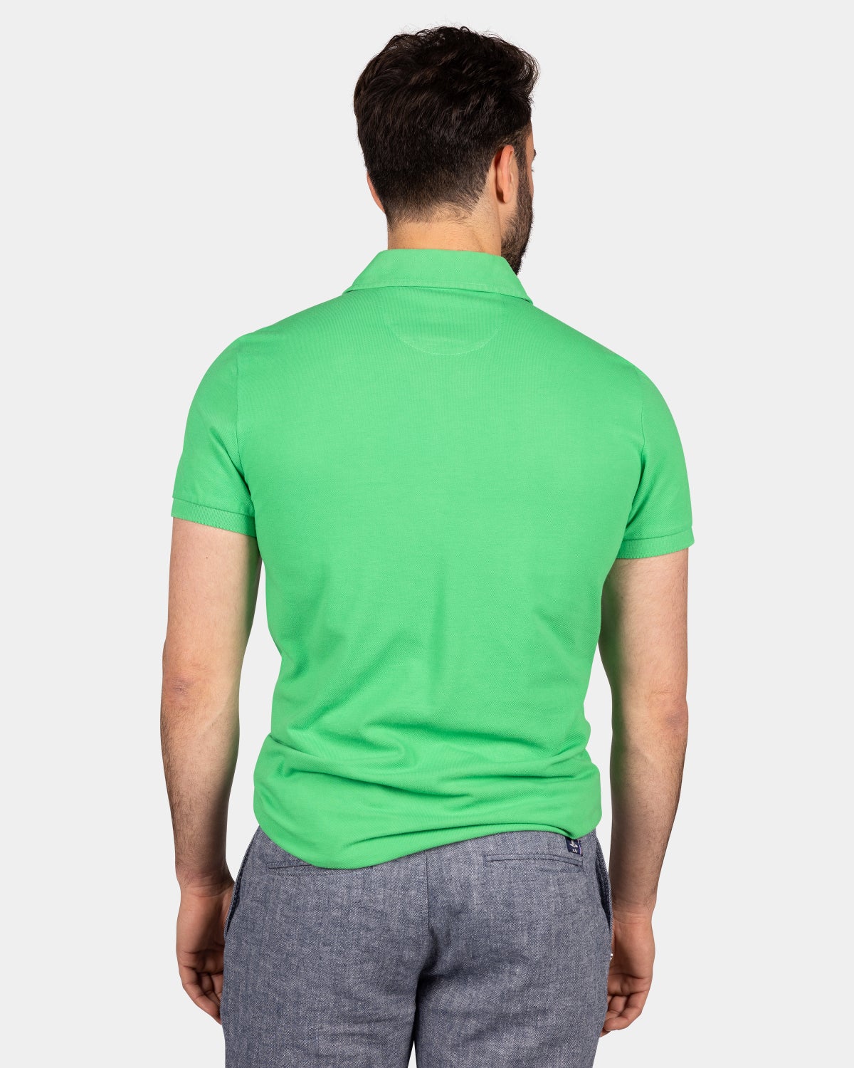 Polo uni en coton - Fresh  Green