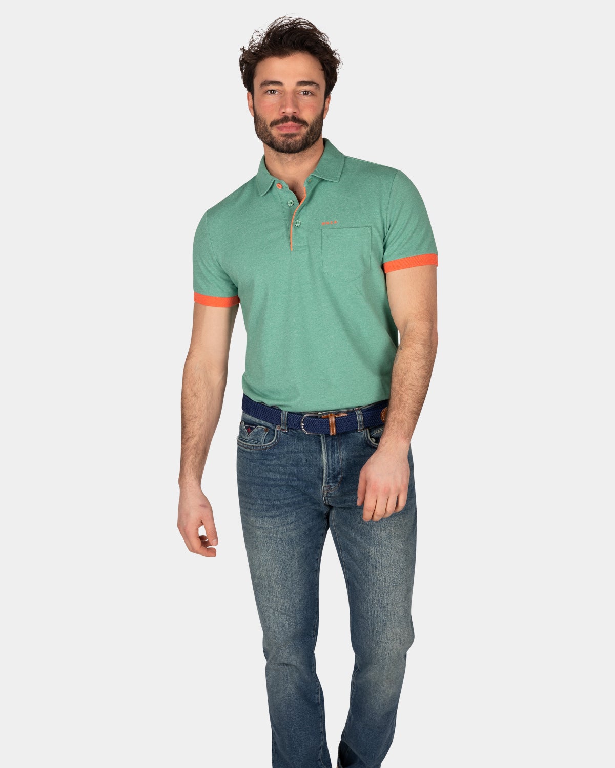 Polo vert avec stretch - Amazon Green