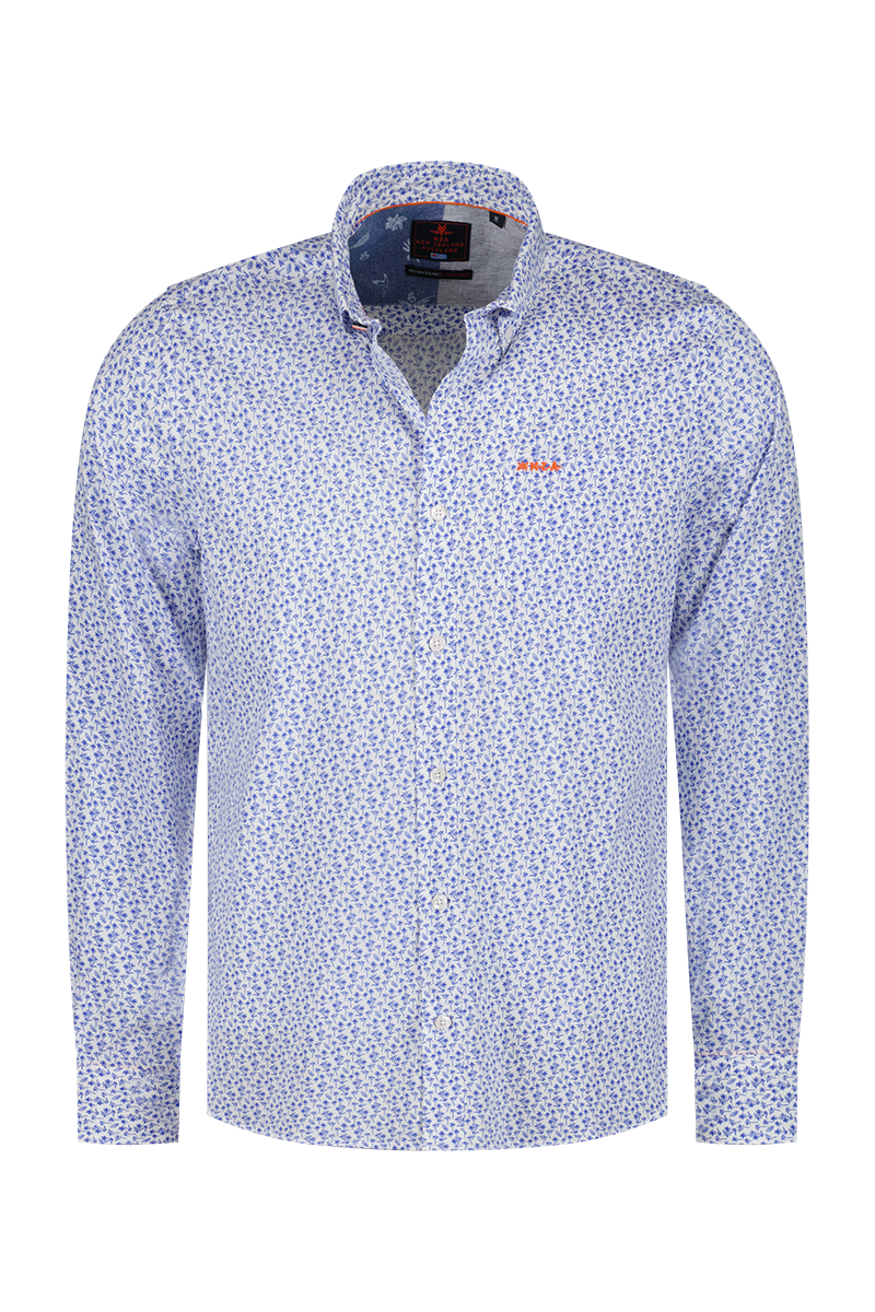 Camisa de algodón estampada azul - Rhythm Blue