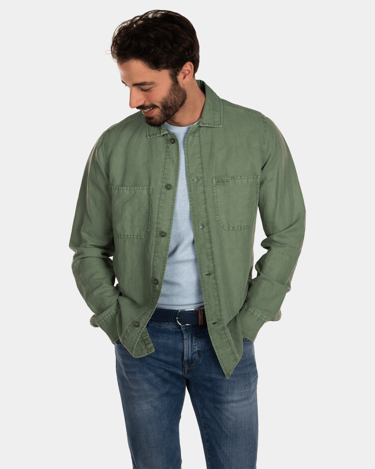 Katoenen linnen overshirt - Active Army