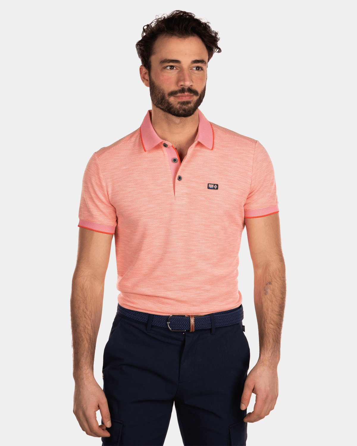 Schlichtes Poloshirt - Burned Orange