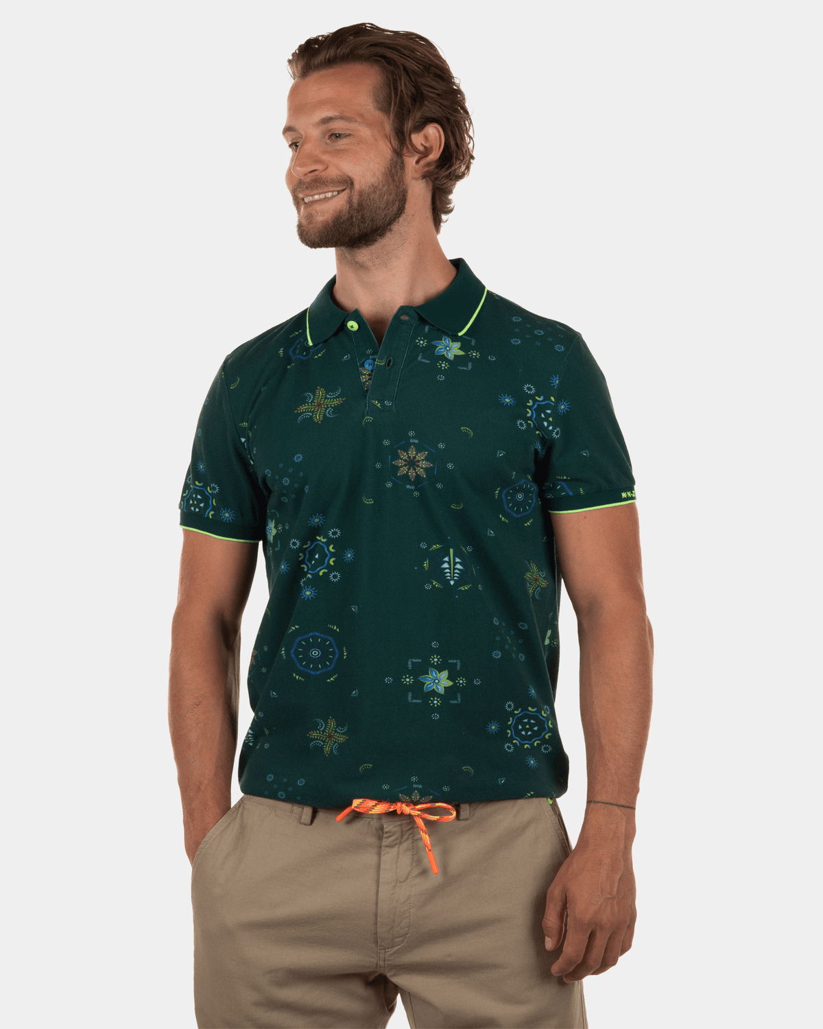 Polo con estampado Herradura - Lead Green