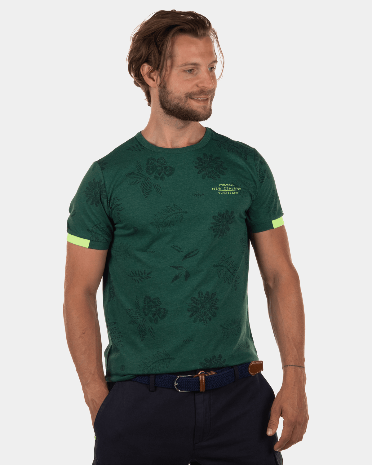 Kokopunui T-Shirt mit Aufdruck - Lead Green