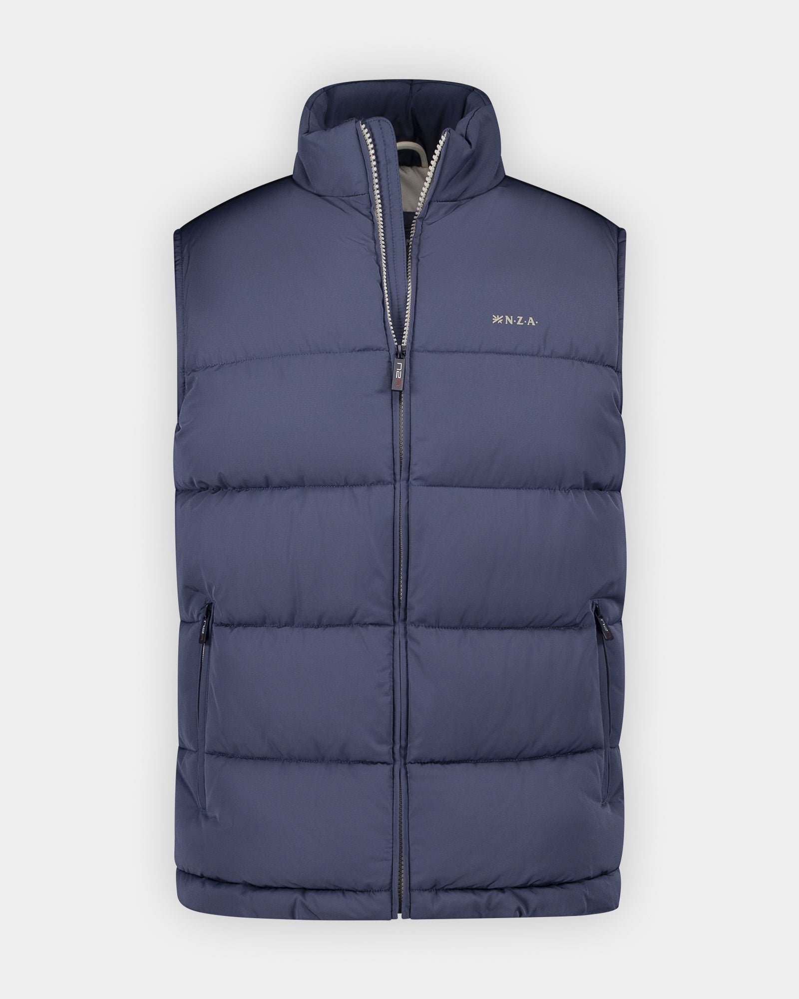 Donkerblauwe gewatteerde bodywarmer Donkerblauwe gewatteerde bodywarmer