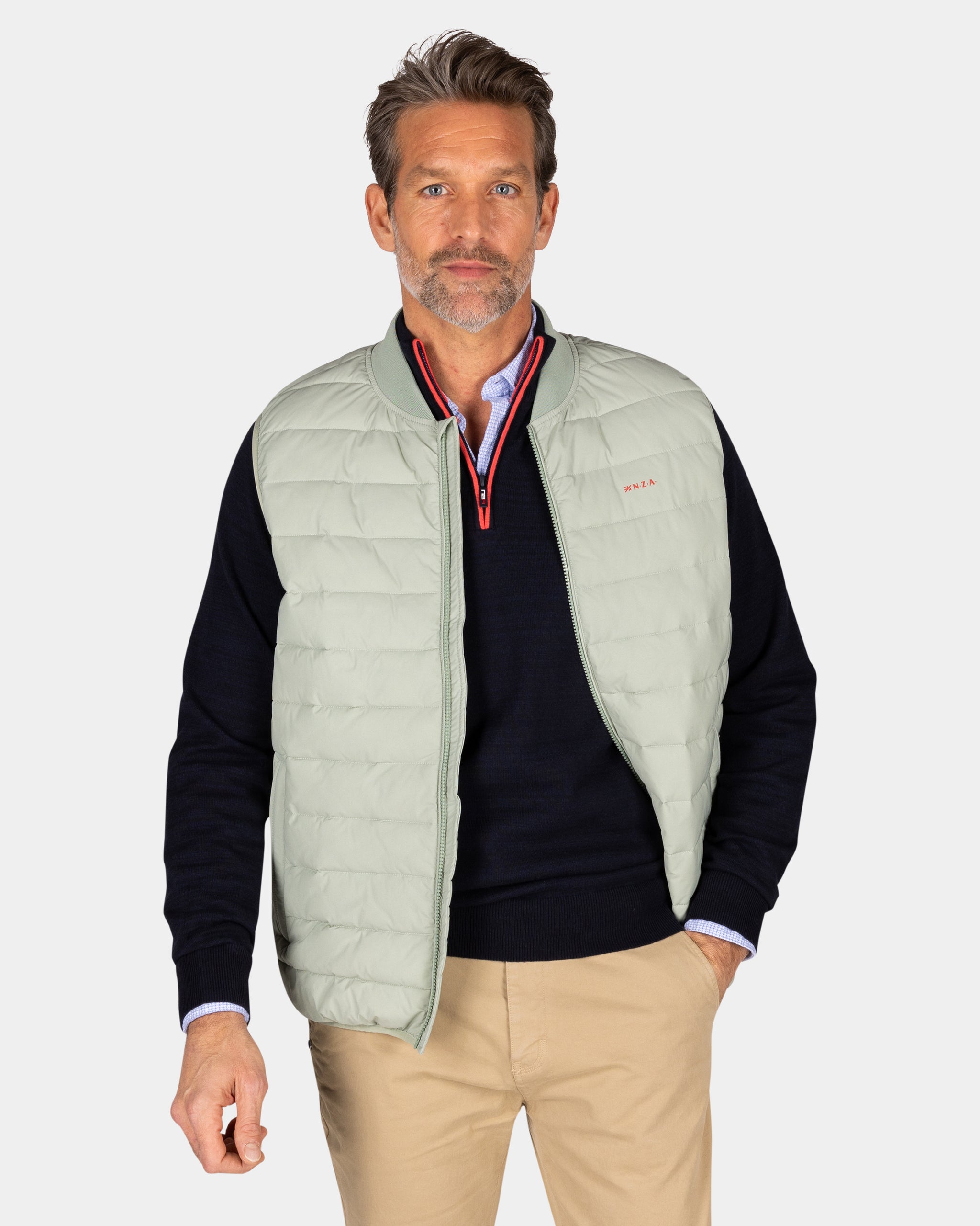 Gewatteerde lichtgroene bodywarmer - Dusty Army Gewatteerde lichtgroene bodywarmer - Dusty Army