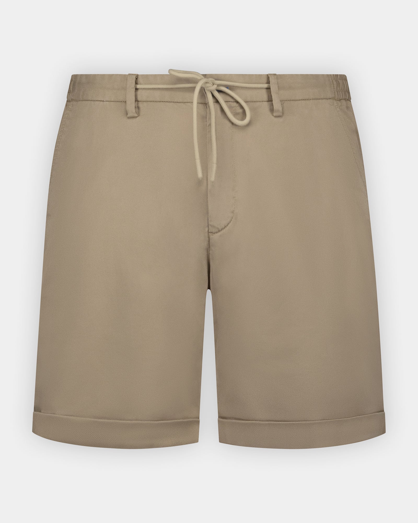 Bermudas beige elásticas de sarga Bermudas beige elásticas de sarga