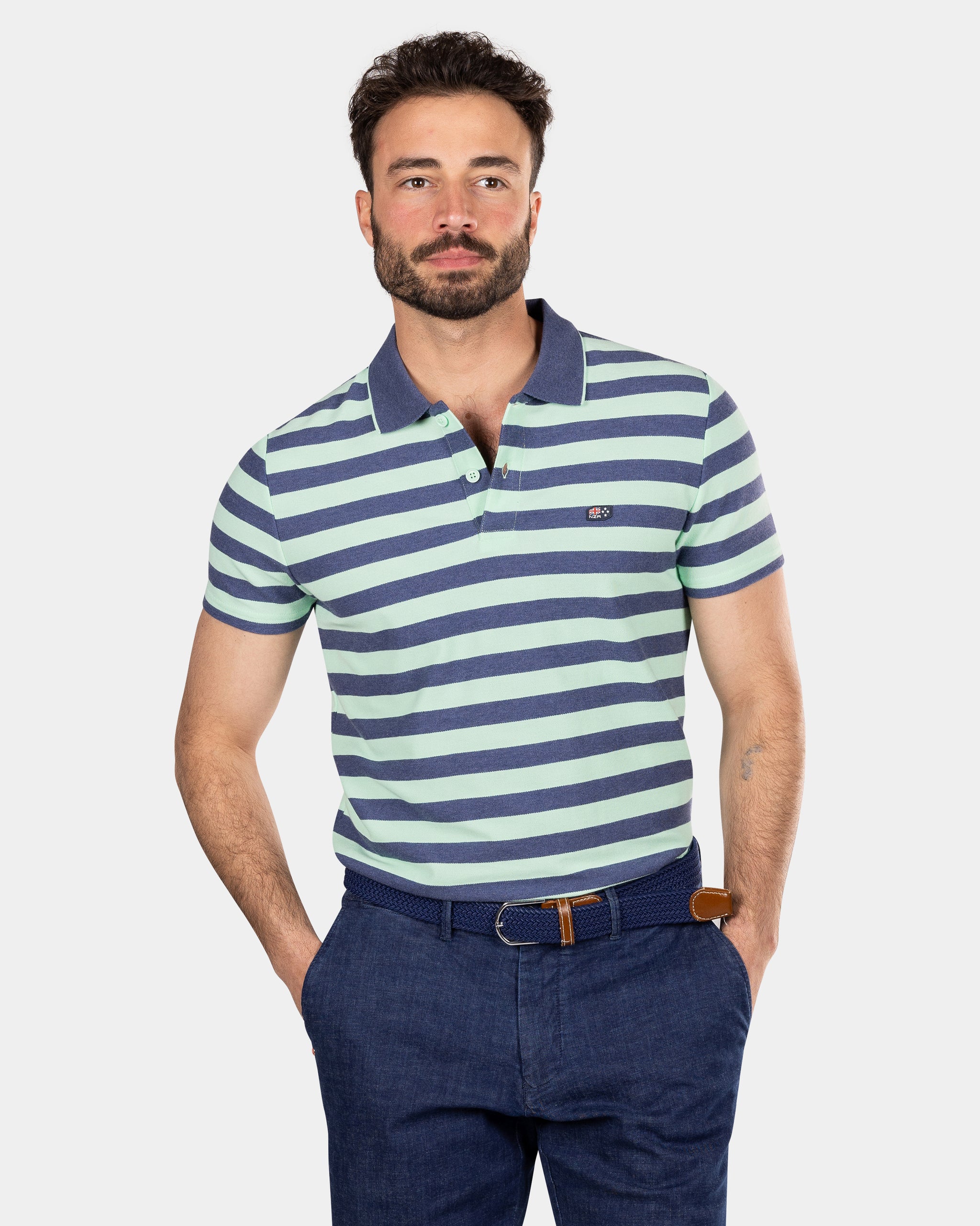 Gestreepte polo - Dusk Navy Gestreepte polo - Dusk Navy