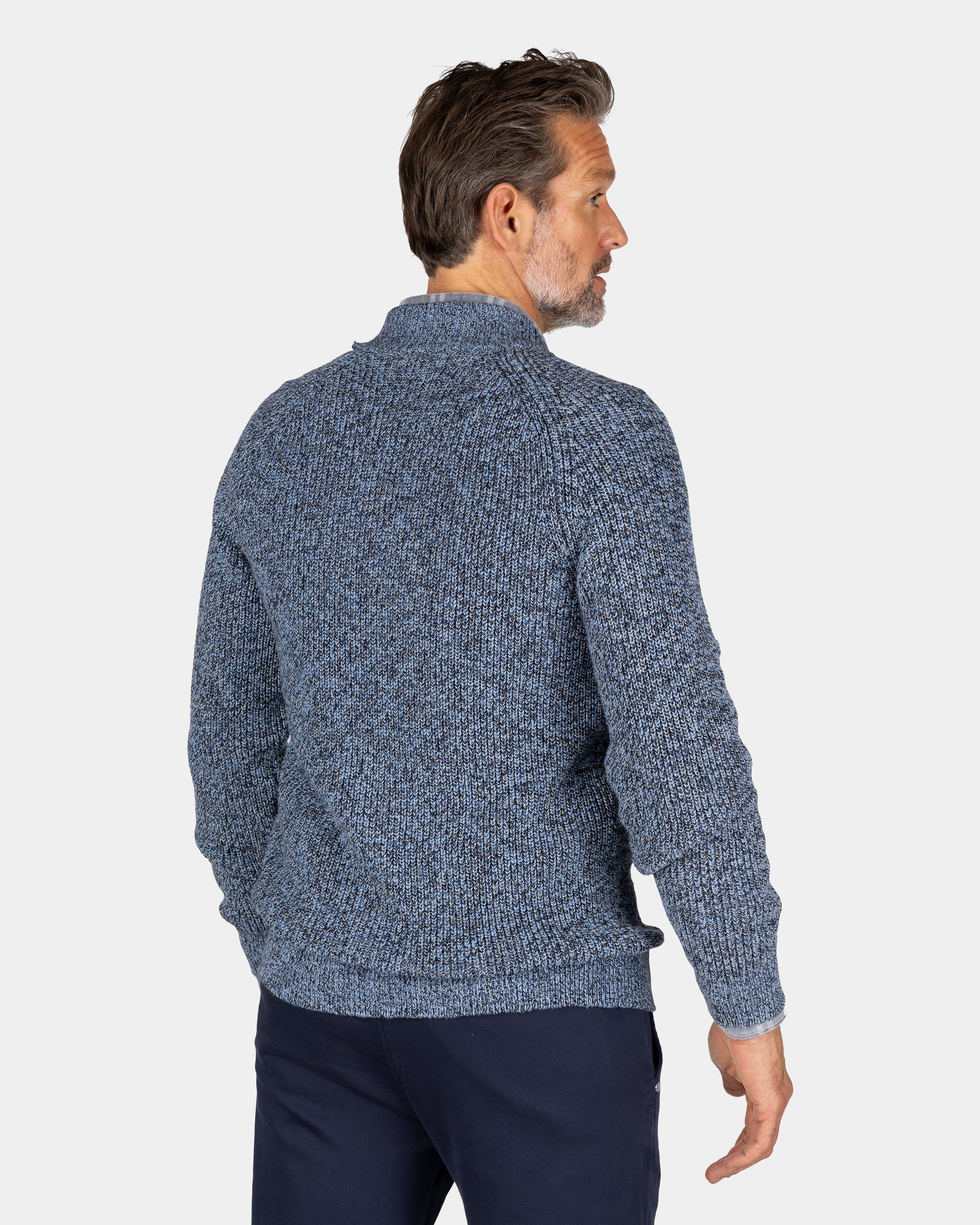 Grobgestrickte blaue Strickjacke - Brave Blue Grobgestrickte blaue Strickjacke - Brave Blue