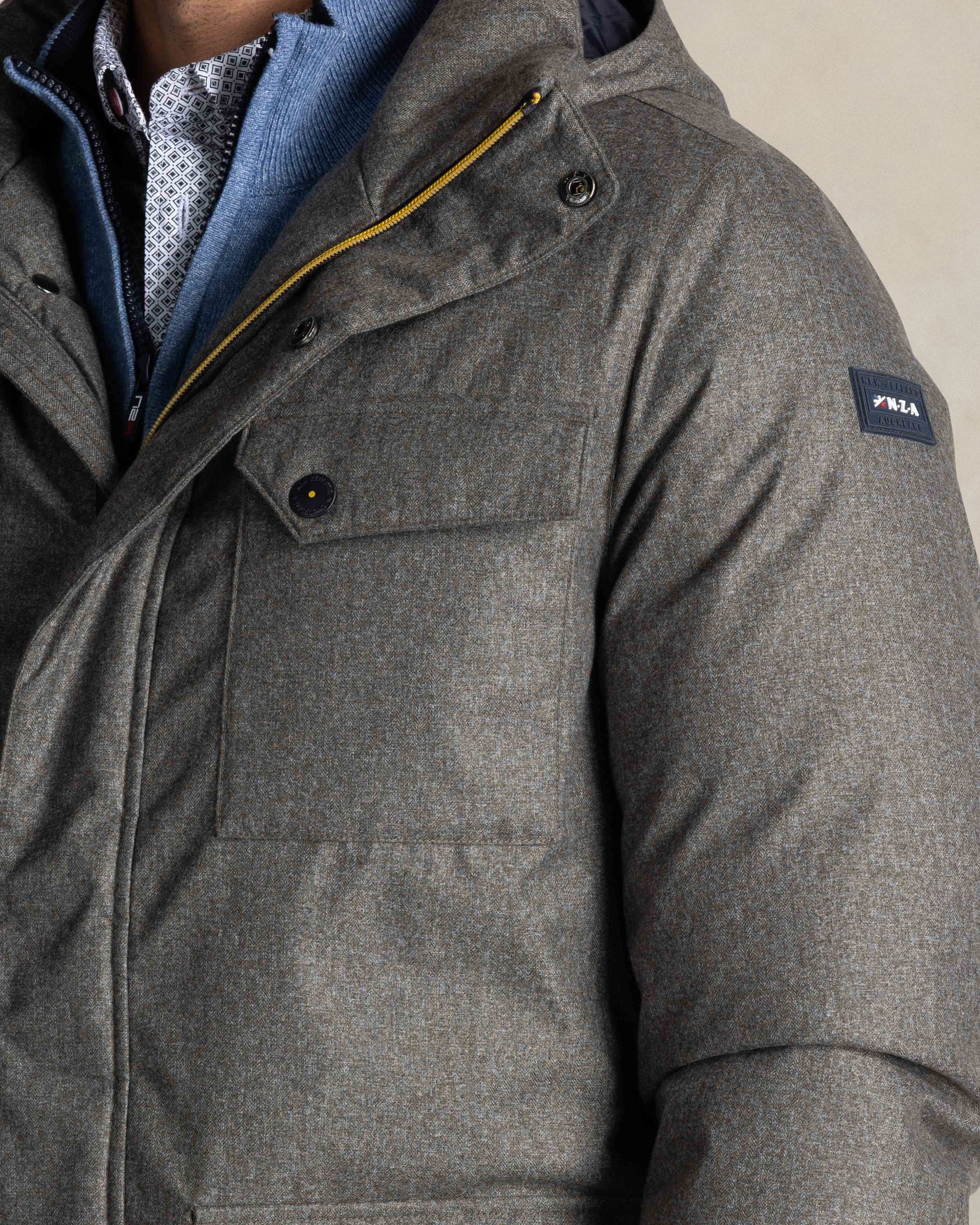 Grey jacket with hood Grey jacket with hood