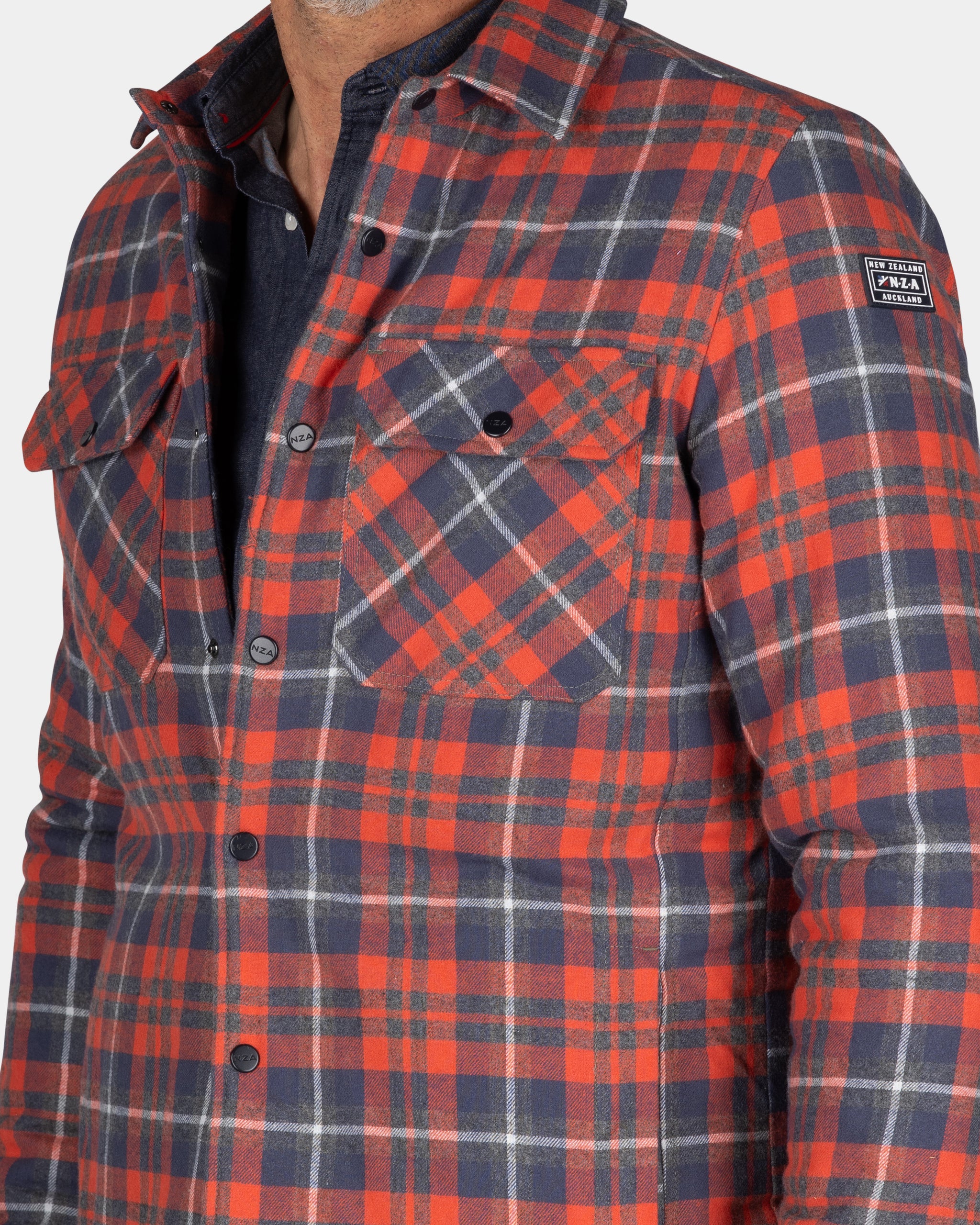 Camisa de franela acolchada a cuadros rojo - Reef Red Camisa de franela acolchada a cuadros rojo - Reef Red