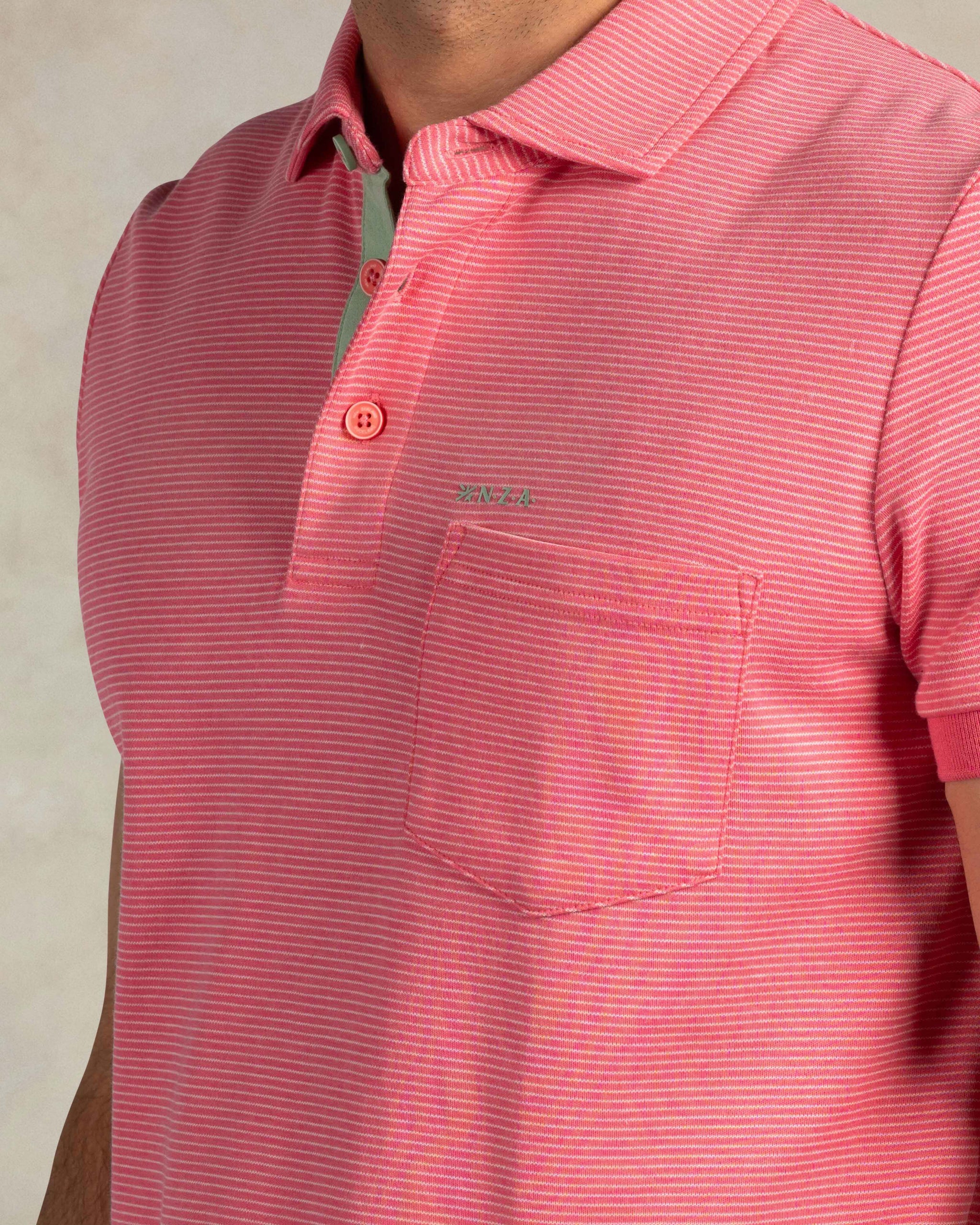 Roze stretch polo Roze stretch polo
