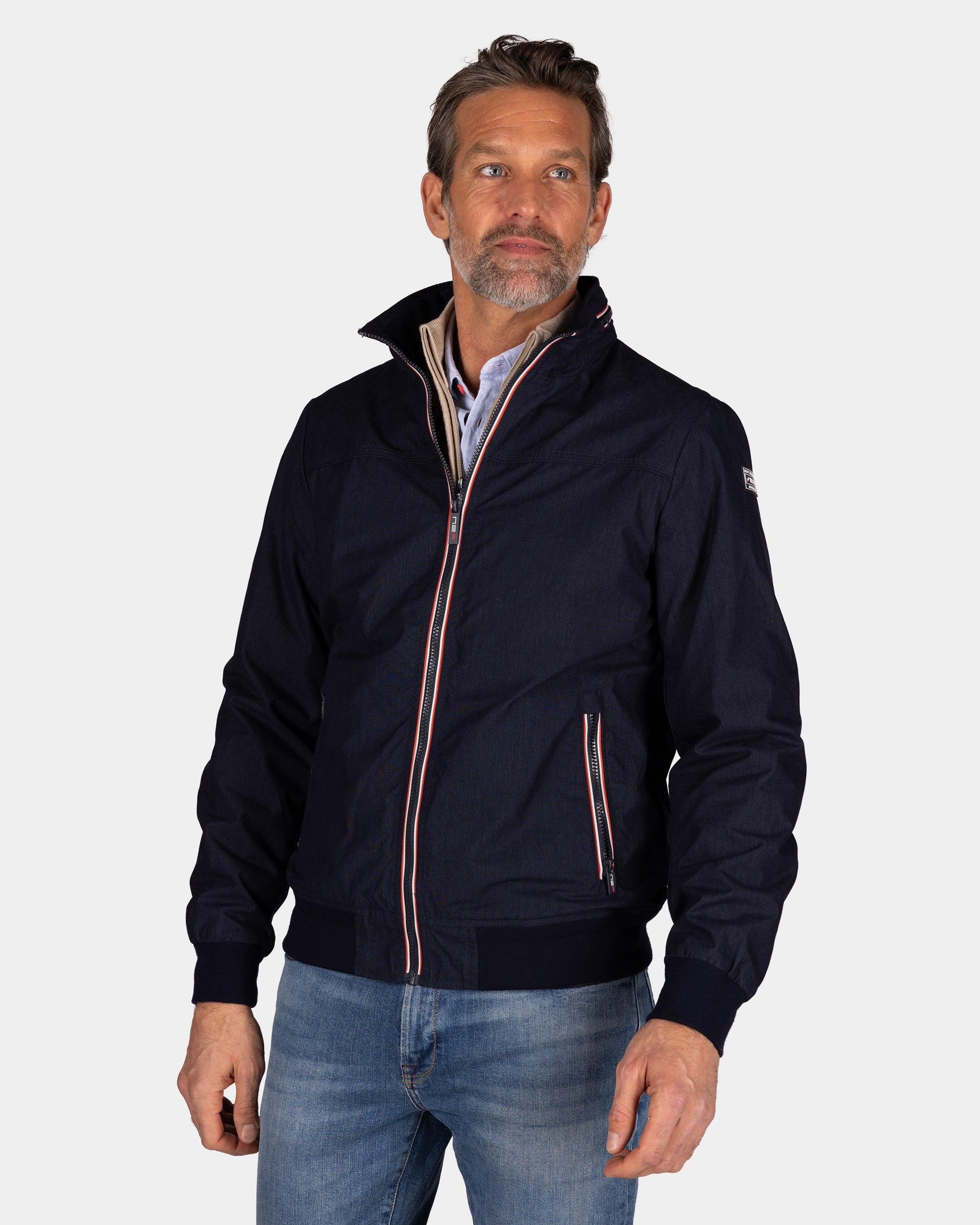 Navy katoenen bomberjas Navy katoenen bomberjas