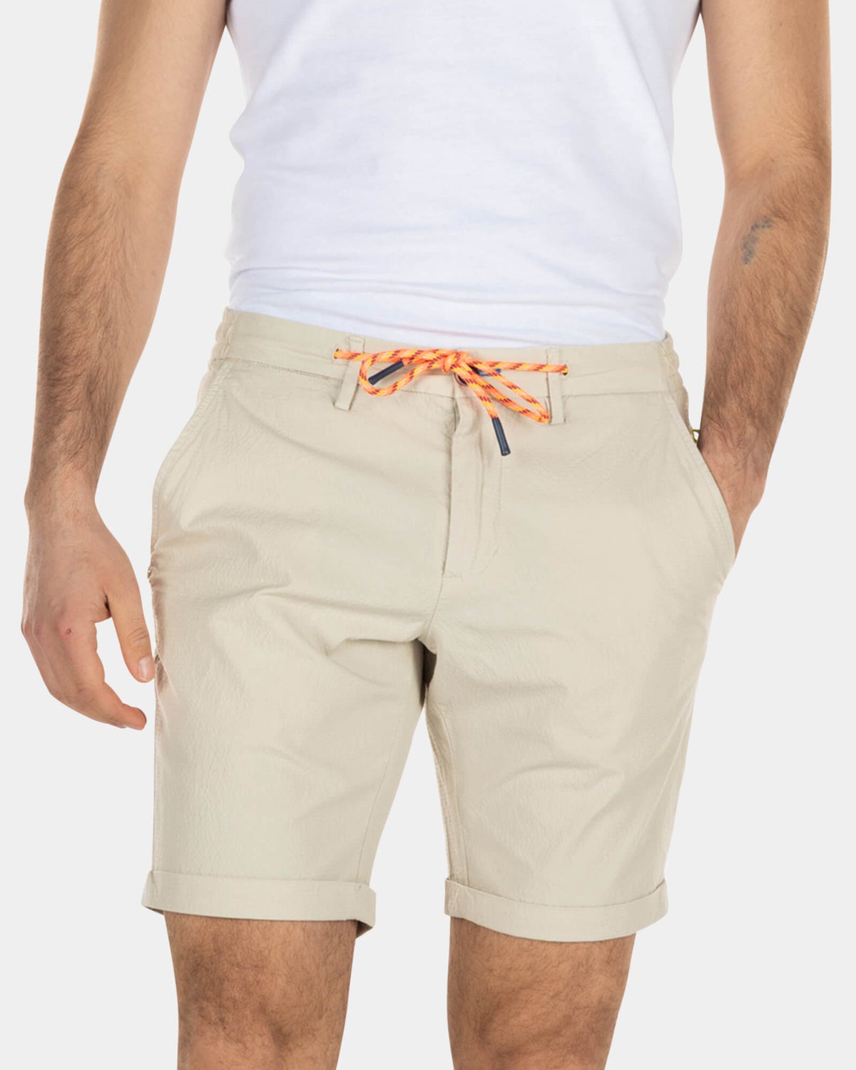 Chino-Shorts aus Baumwolle mit Kordelzug - Light Kit
