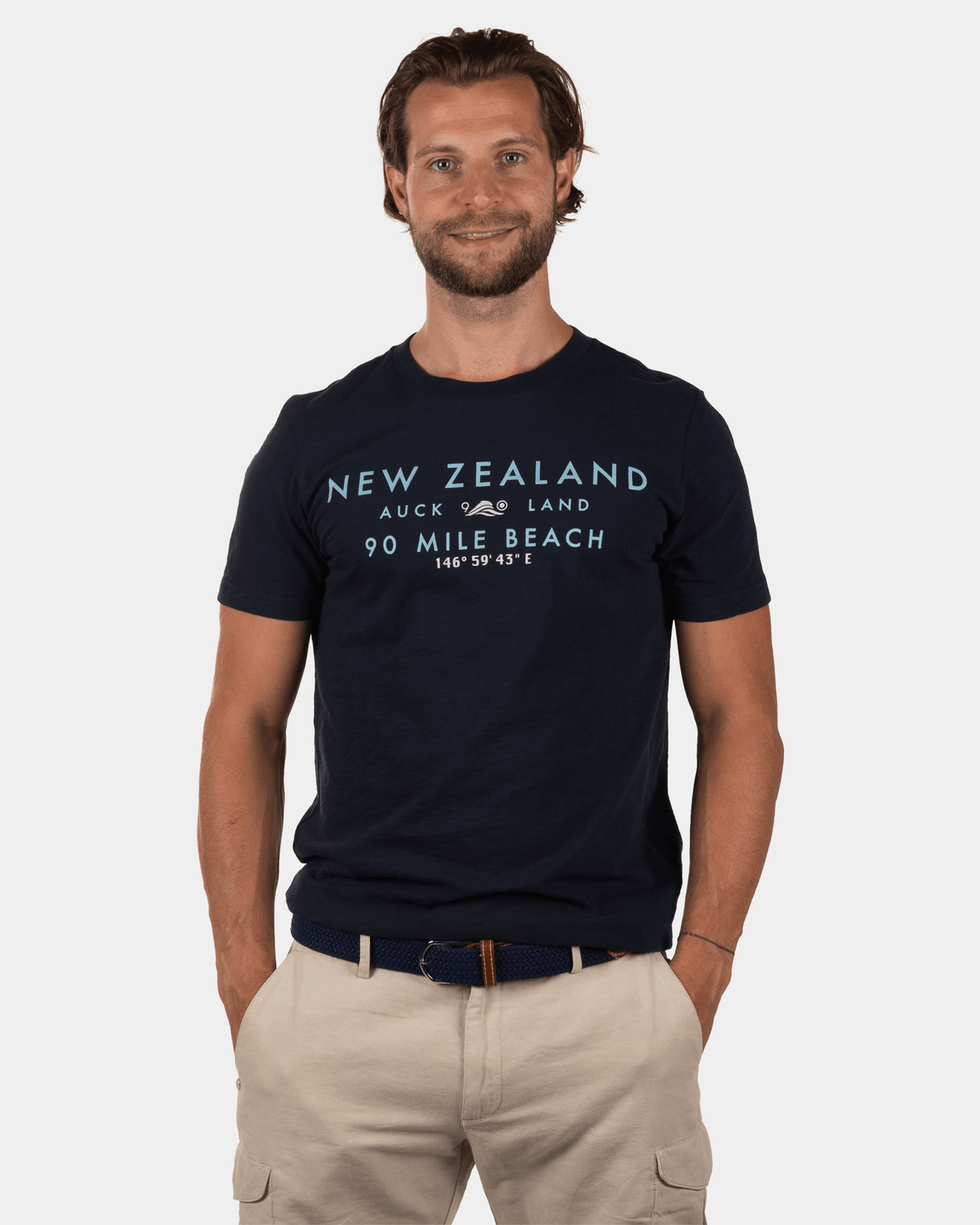 Camiseta lisa con cuello redondo Rotokauri - Dutch Navy